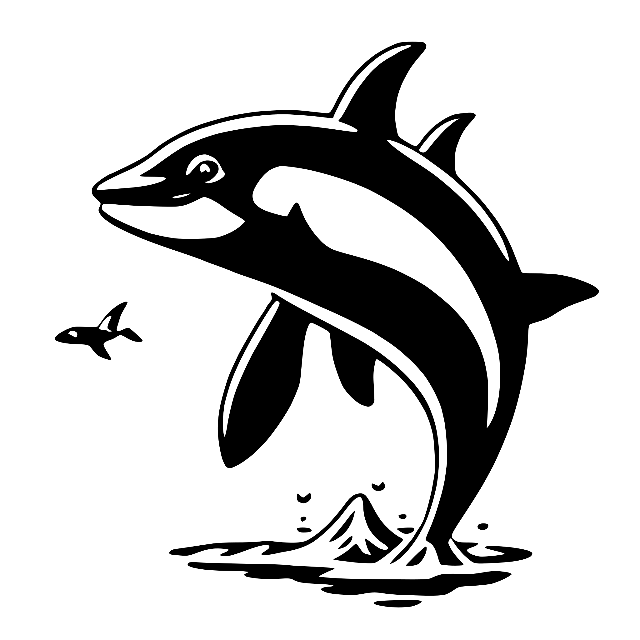 AI-generated SVG of 'orca'