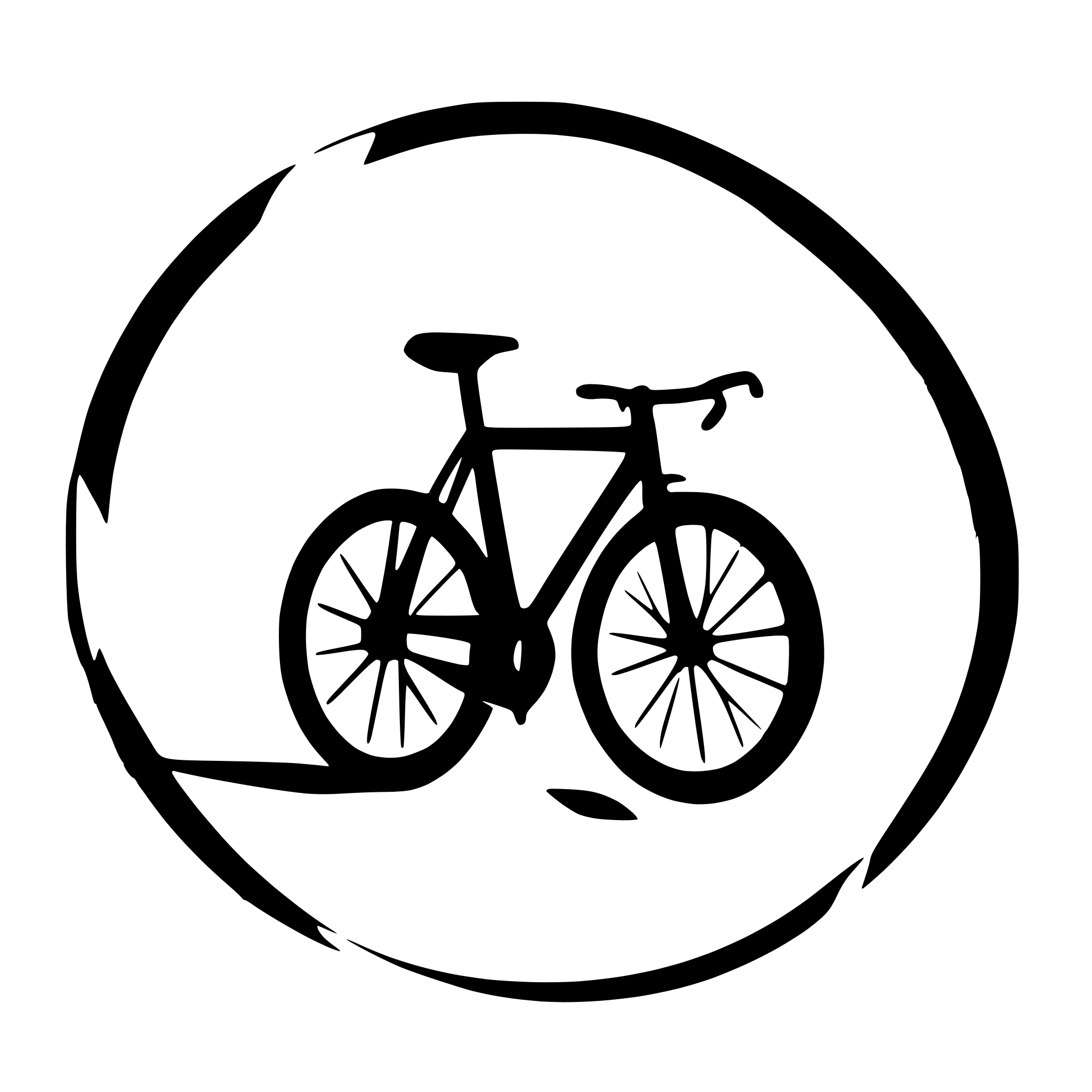 AI-generated SVG of a a bicycle silhouette vector with a white background
