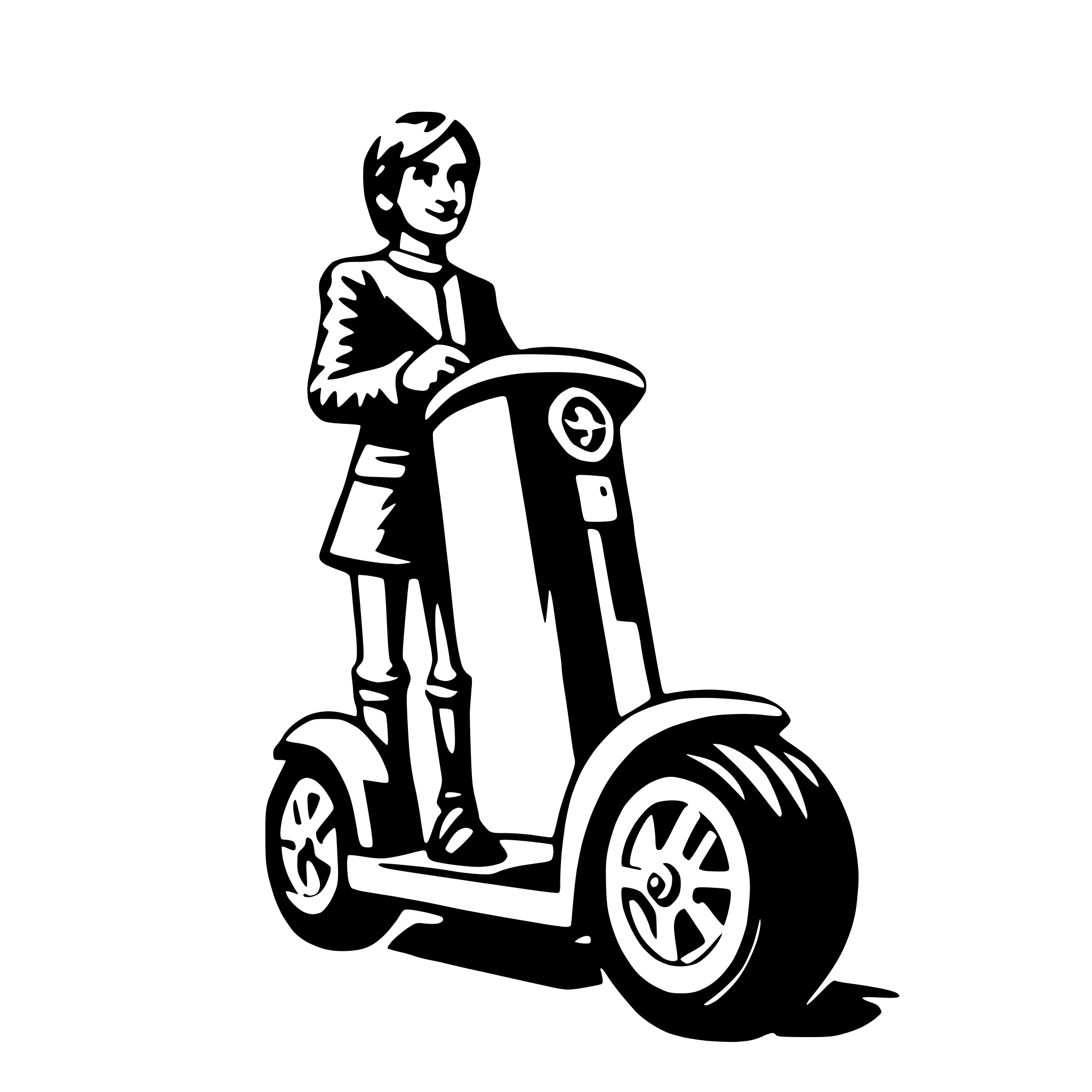 AI-generated SVG of a segway