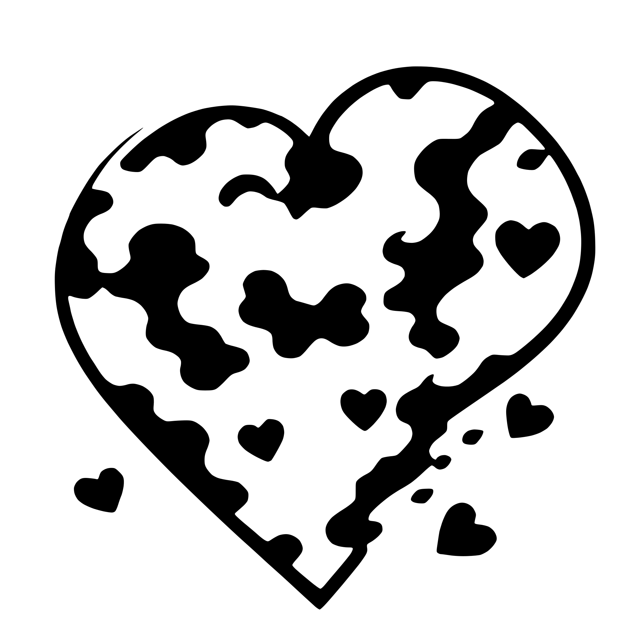 AI-generated SVG of a heart-shaped confetti