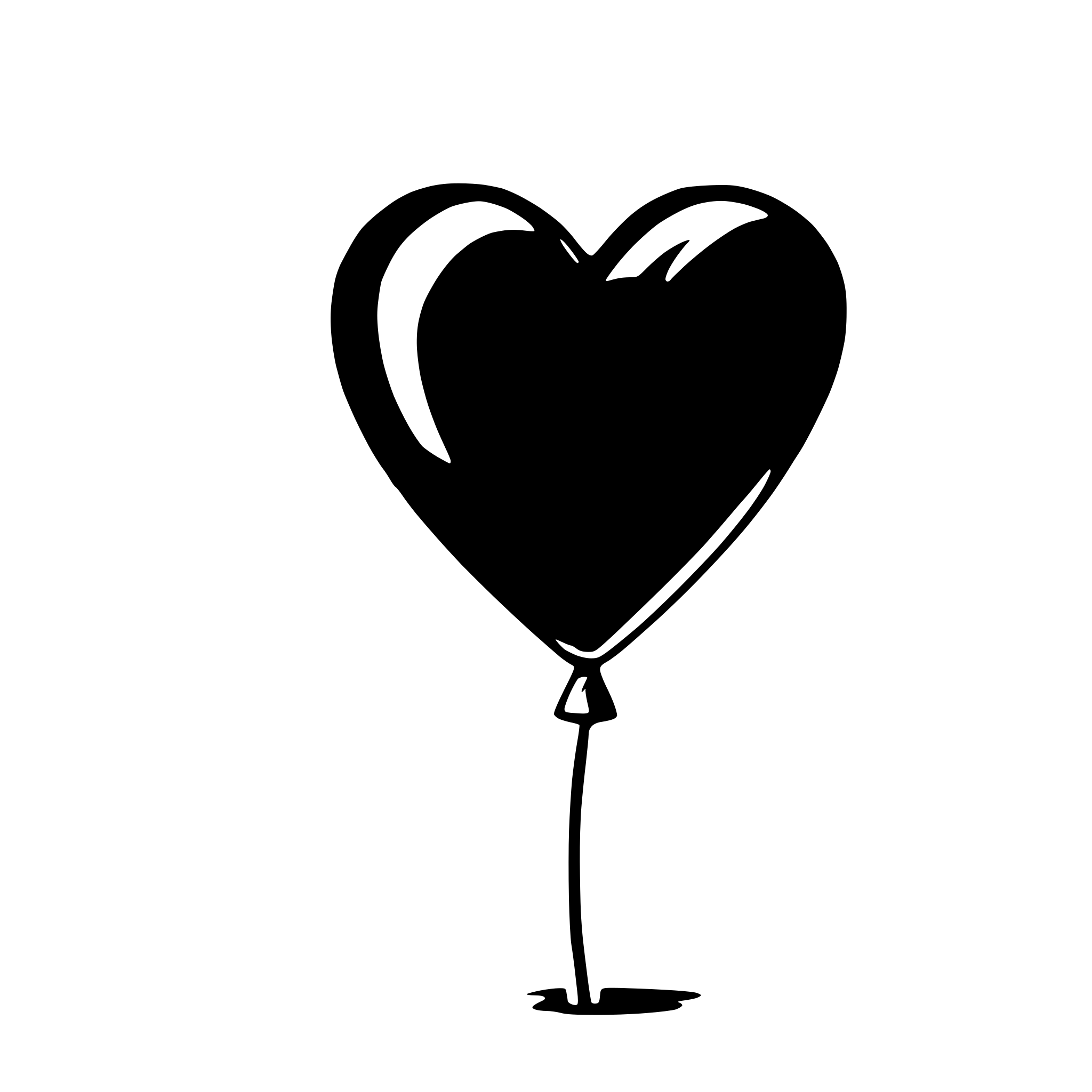 AI-generated SVG of 'heart-shaped balloon'