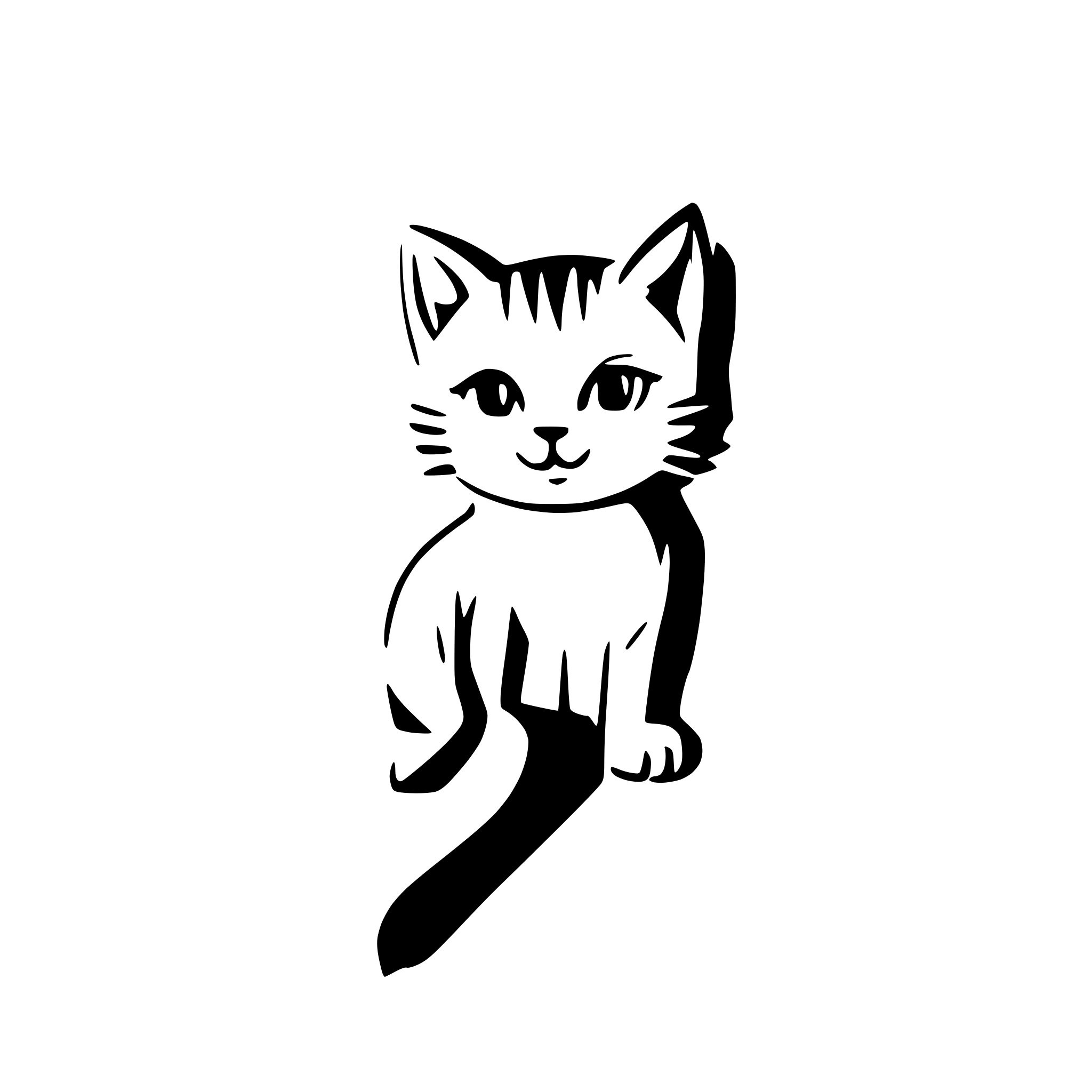 AI-generated SVG of a cute kitten