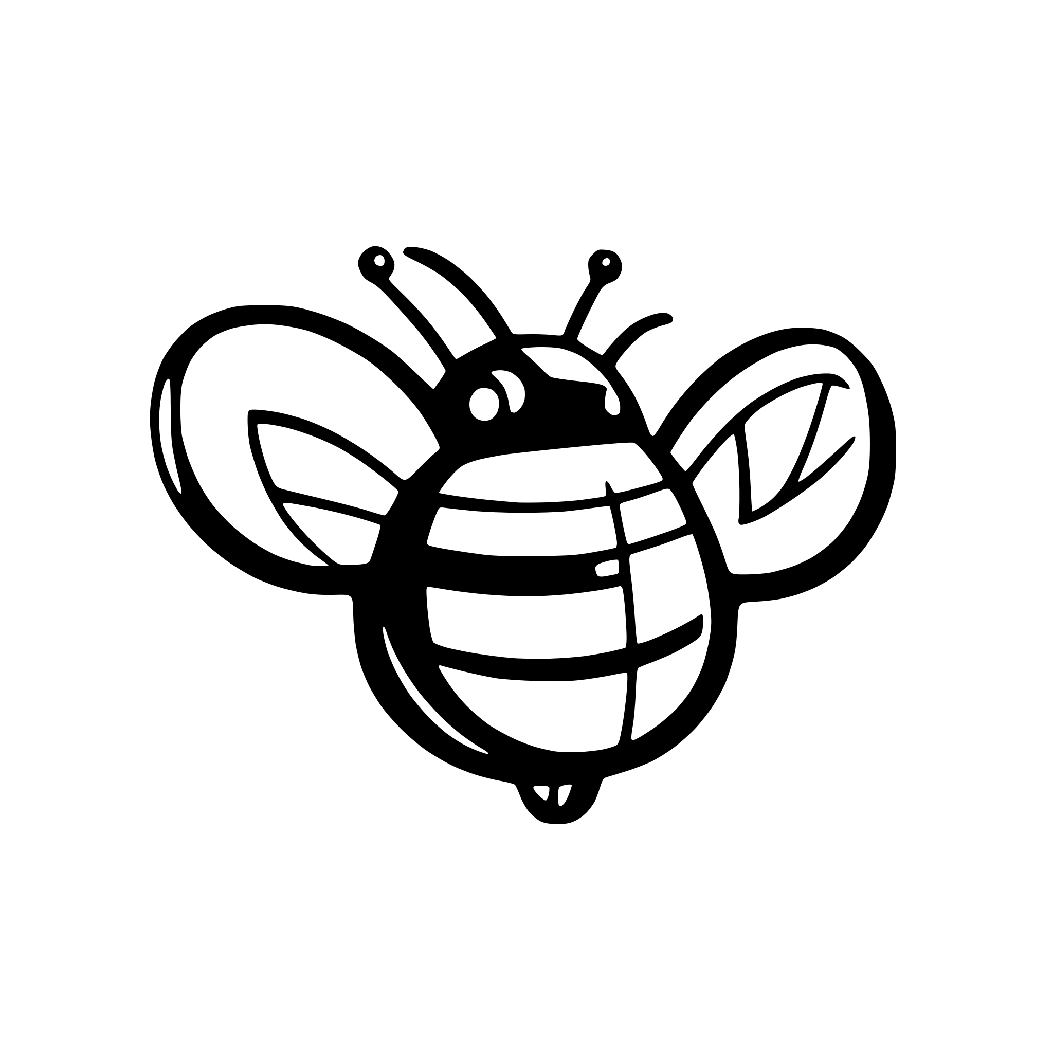 AI-generated SVG of a twitter like logo of a bee