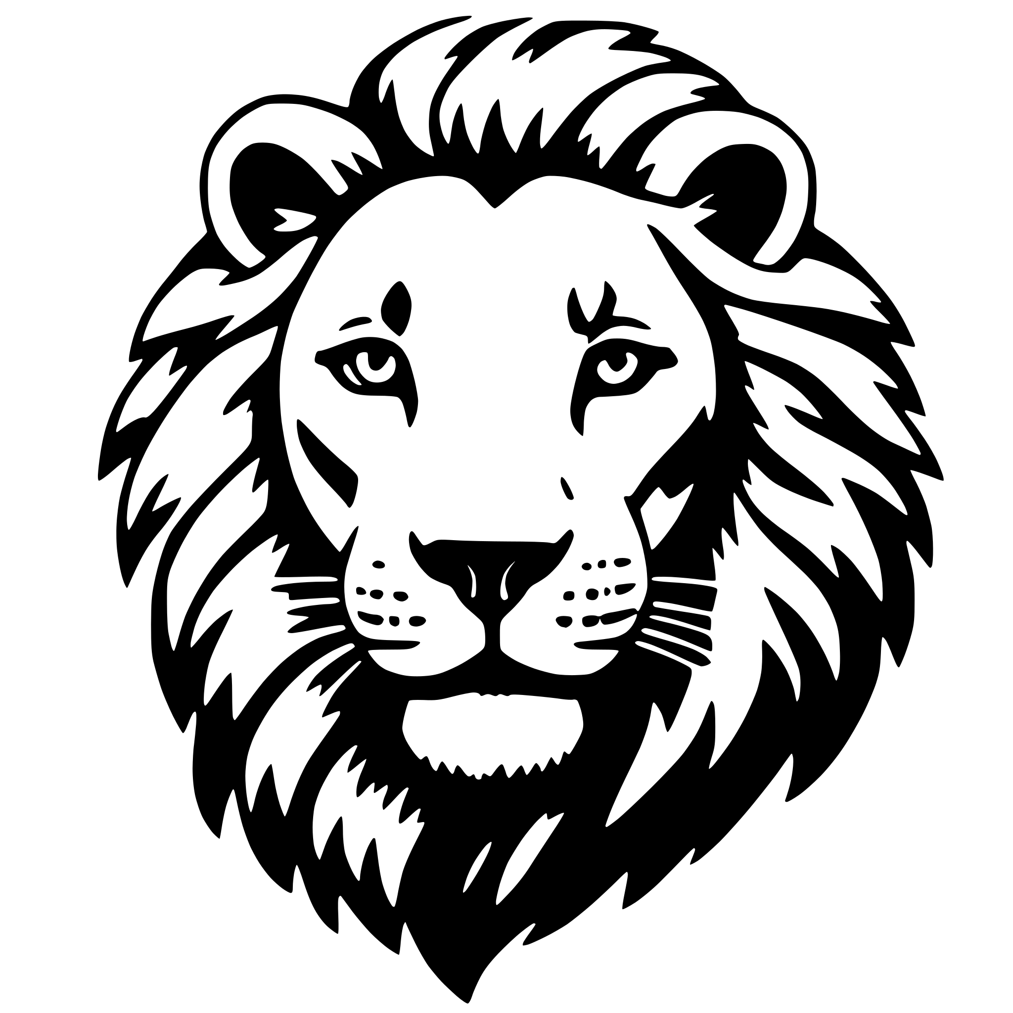 AI-generated SVG of a lion
