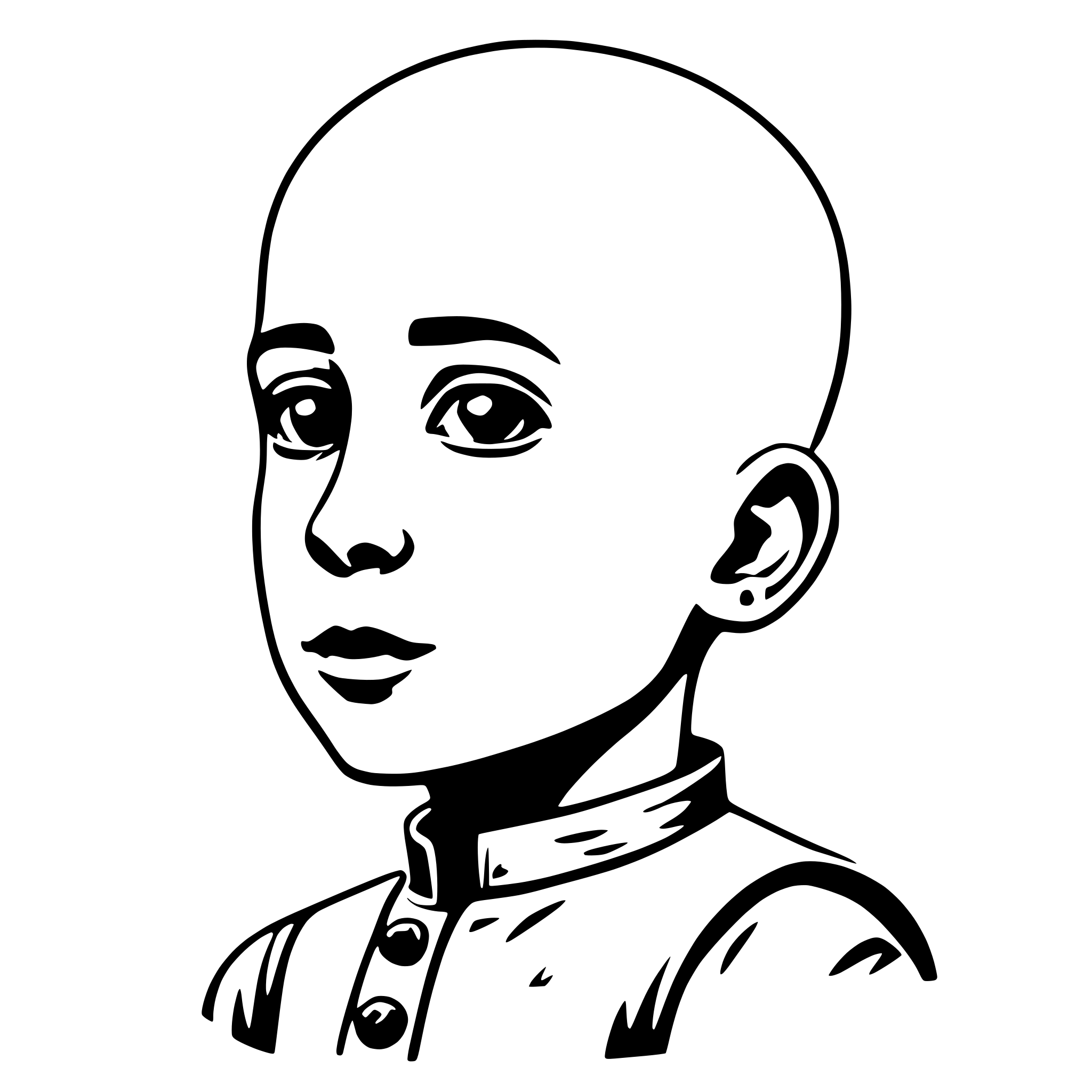 AI-generated SVG of 'bald boy'