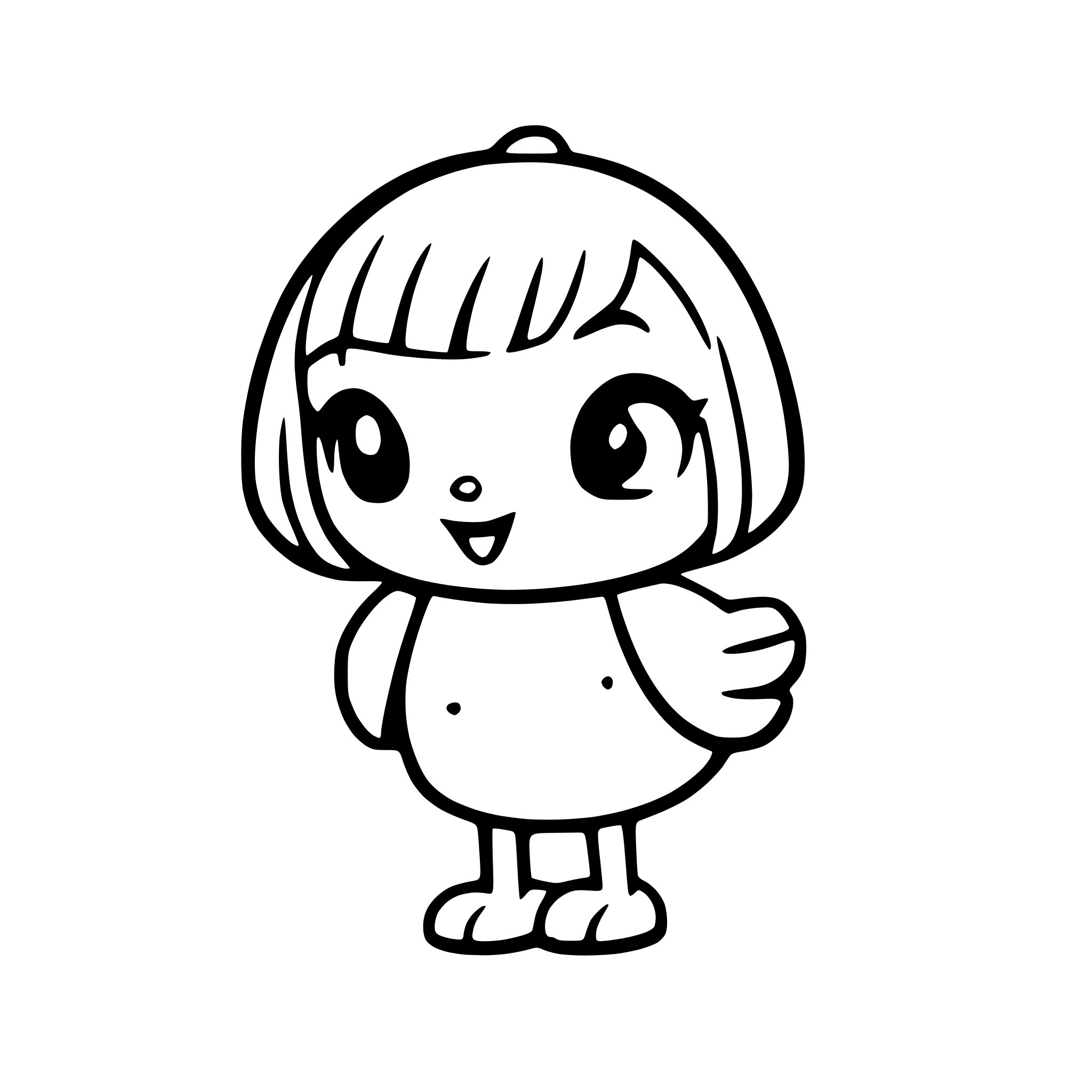 AI-generated SVG of a create a cute chick that looks like bubu and dudu