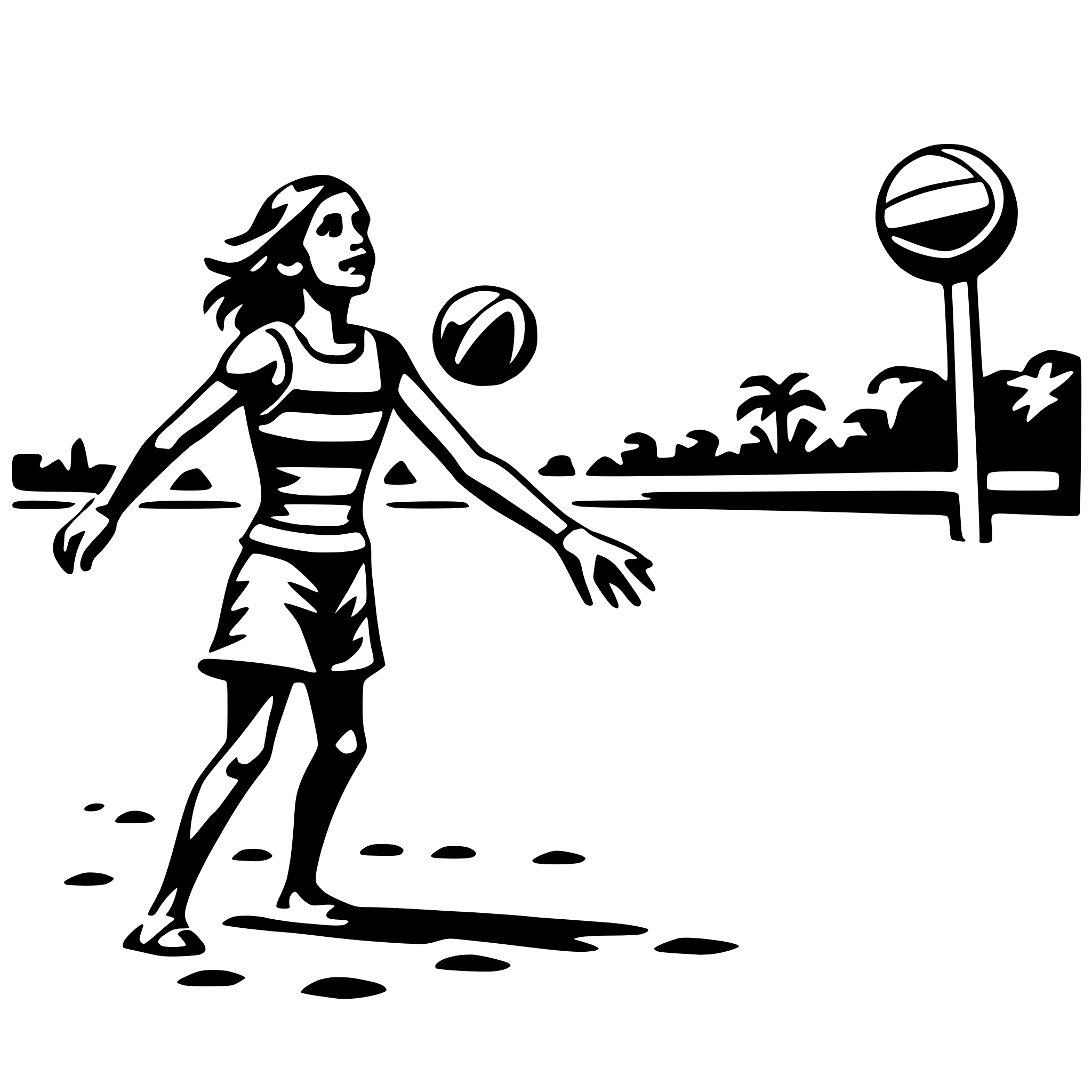 AI-generated SVG of a beach volleyball game