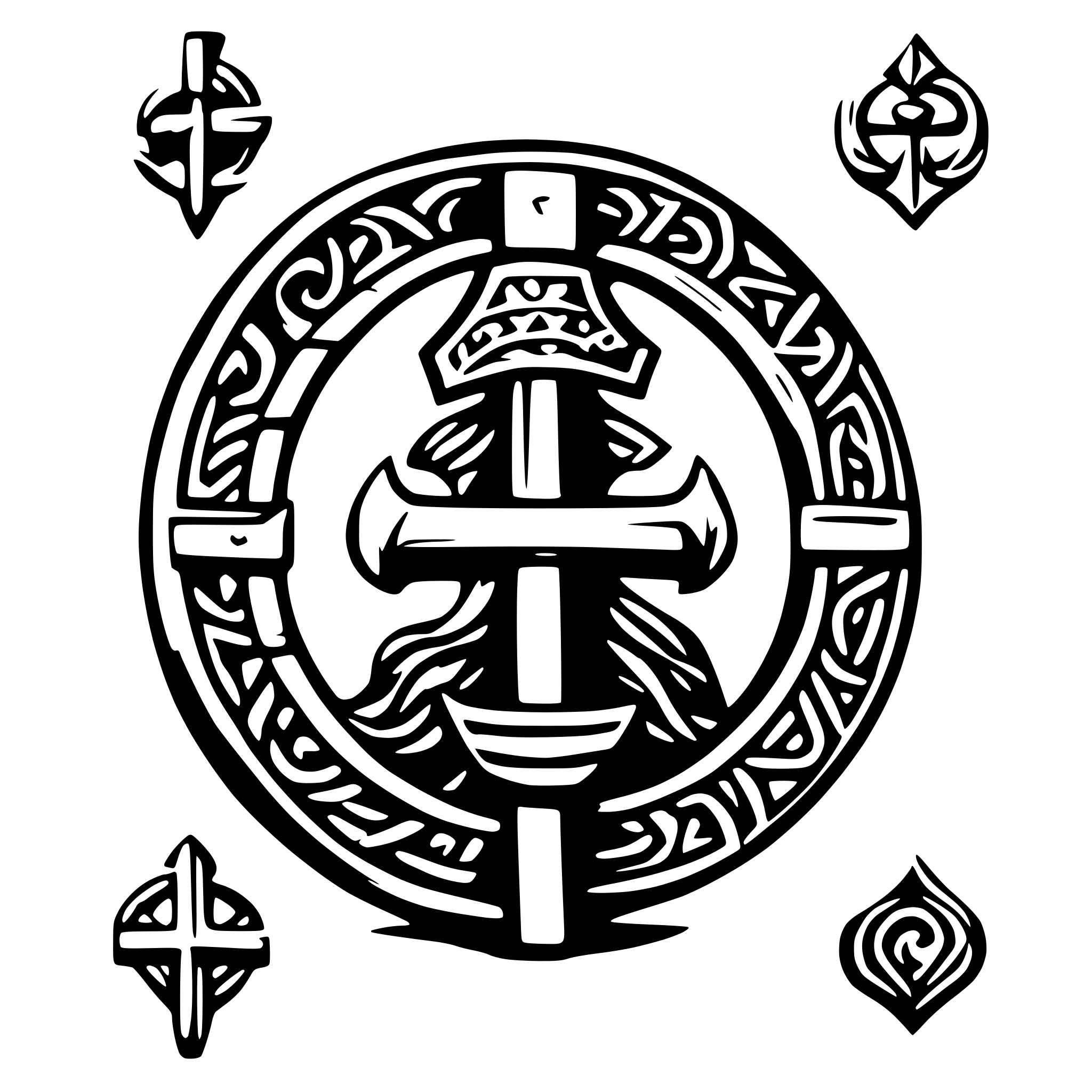 AI-generated SVG of a viking symbols