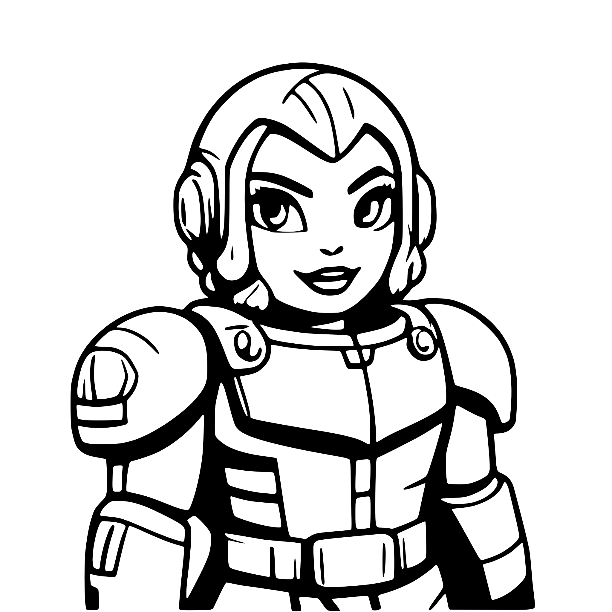 AI-generated SVG of 'comic space marine'