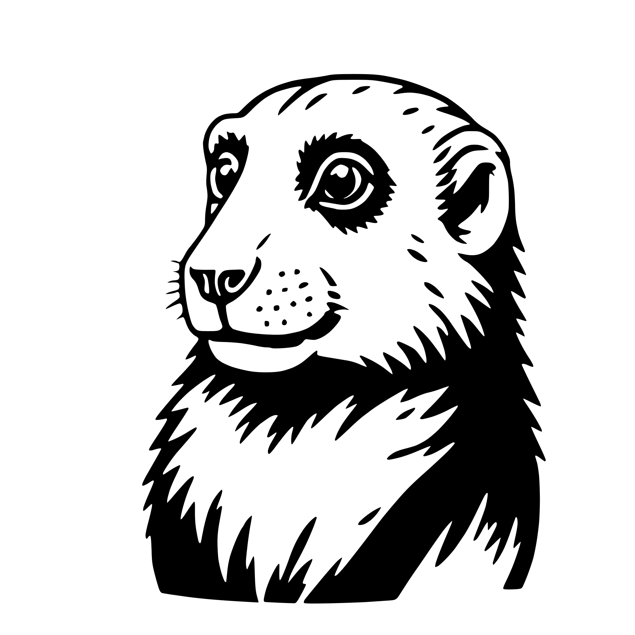 AI-generated SVG of a marmoset
