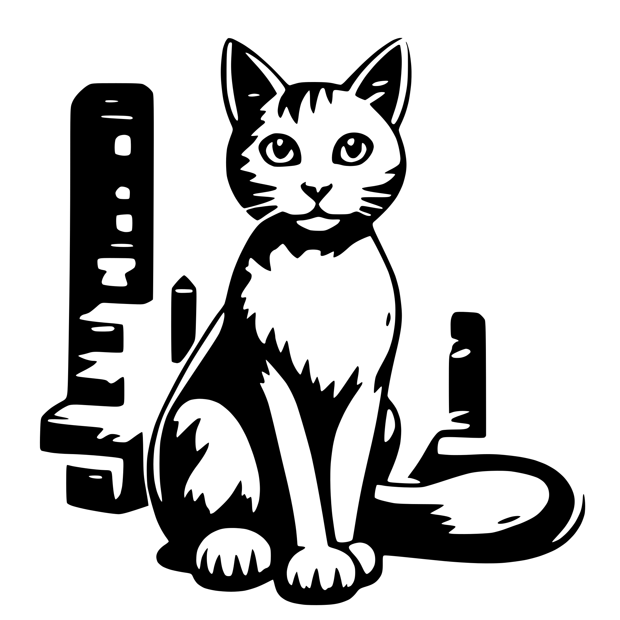 AI-generated SVG of a color cat