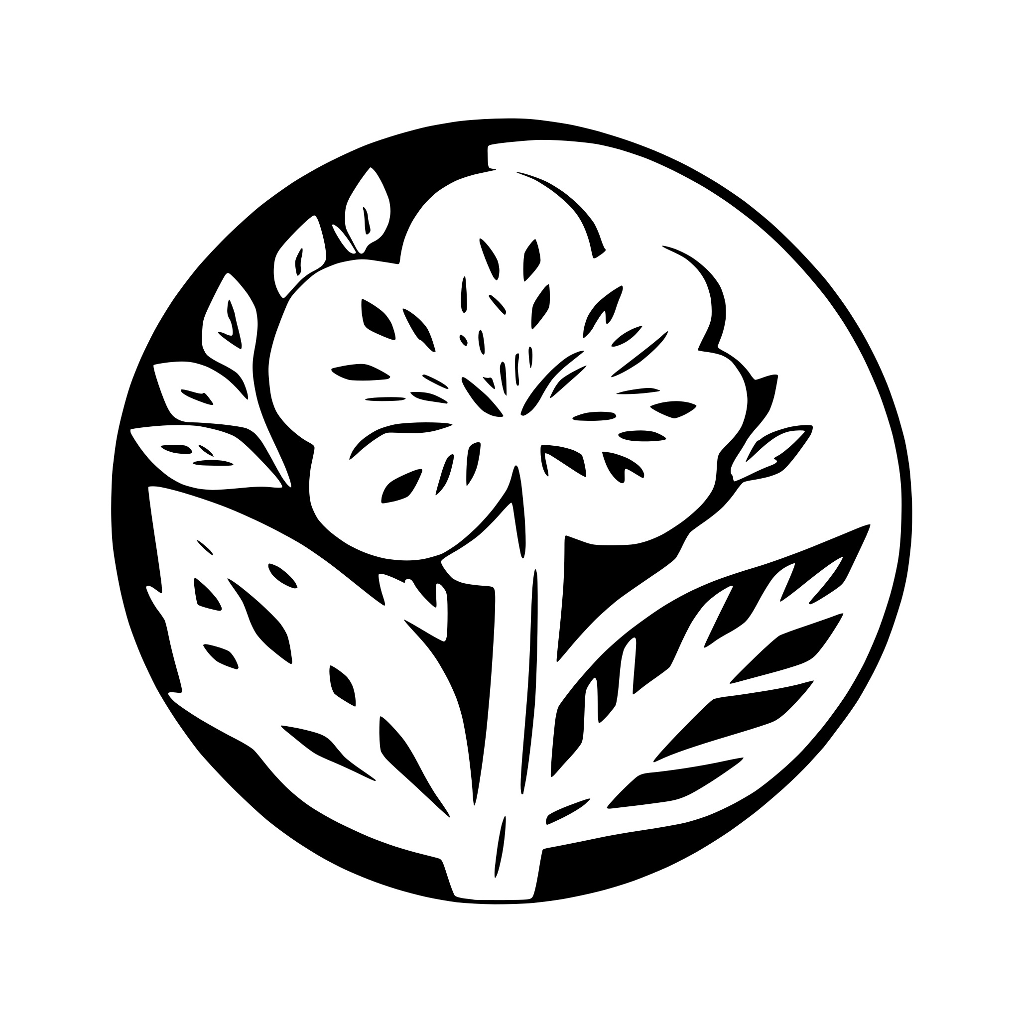 AI-generated SVG of 'blooming flower with butterflies'