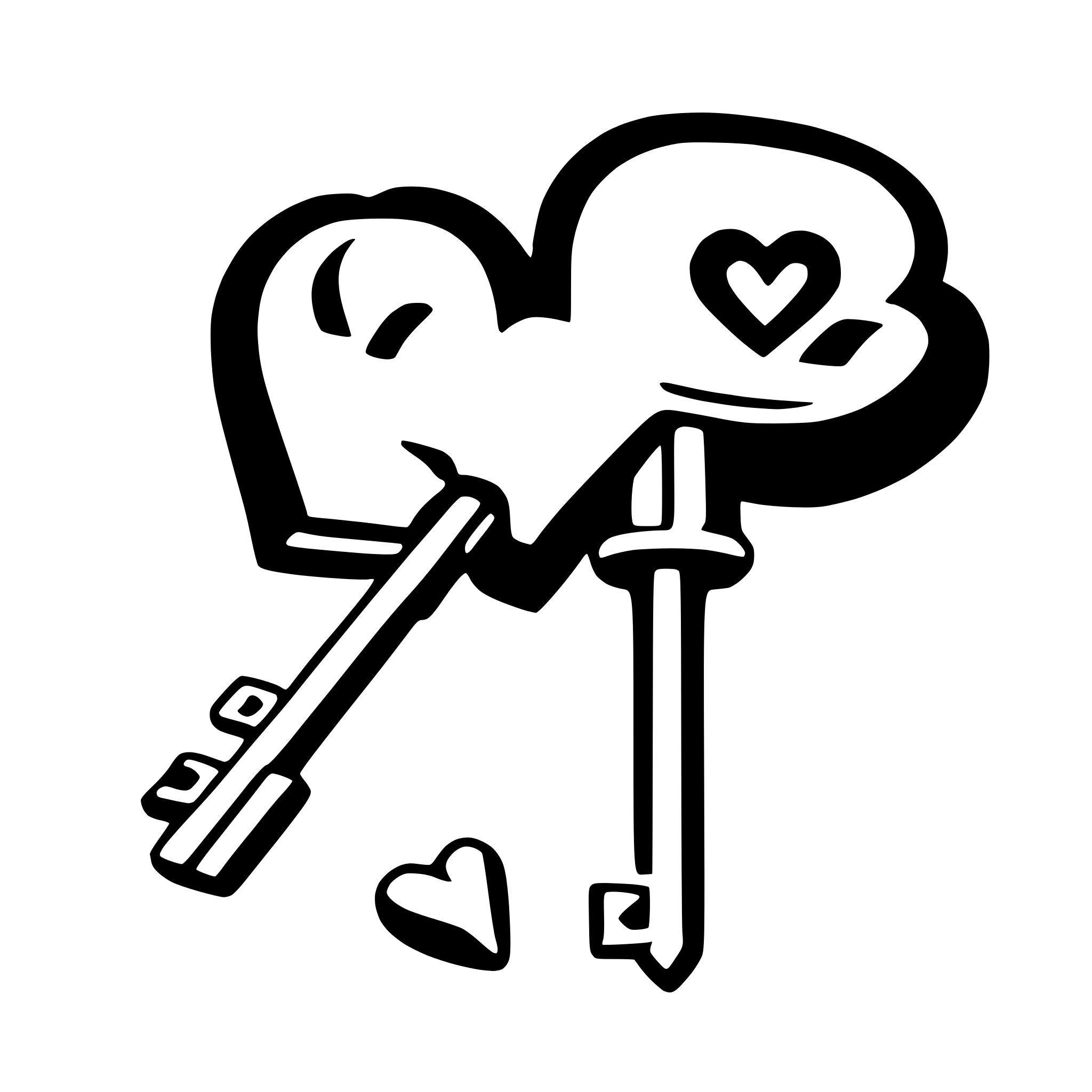 AI-generated SVG of a heart keys