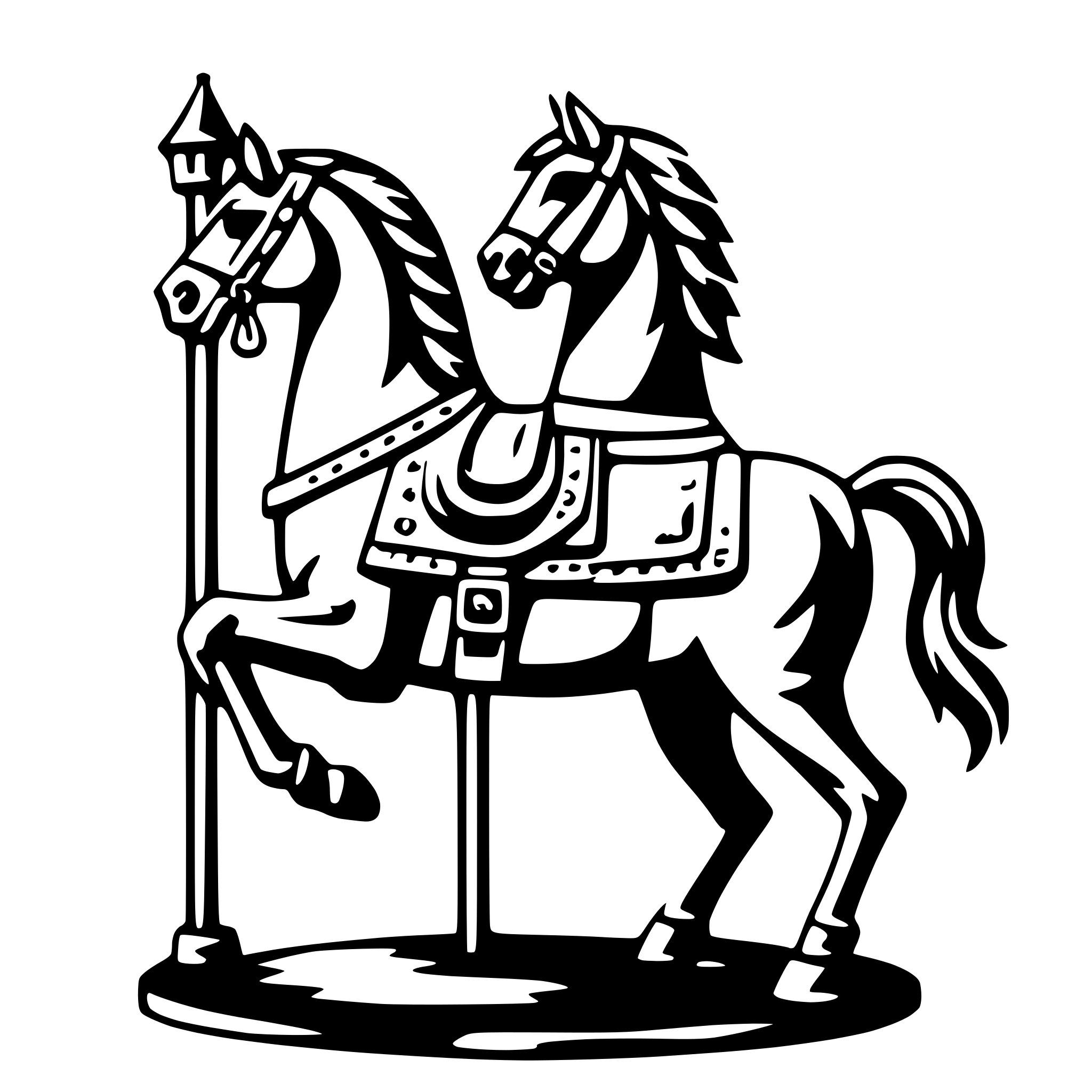 AI-generated SVG of a carousel horse