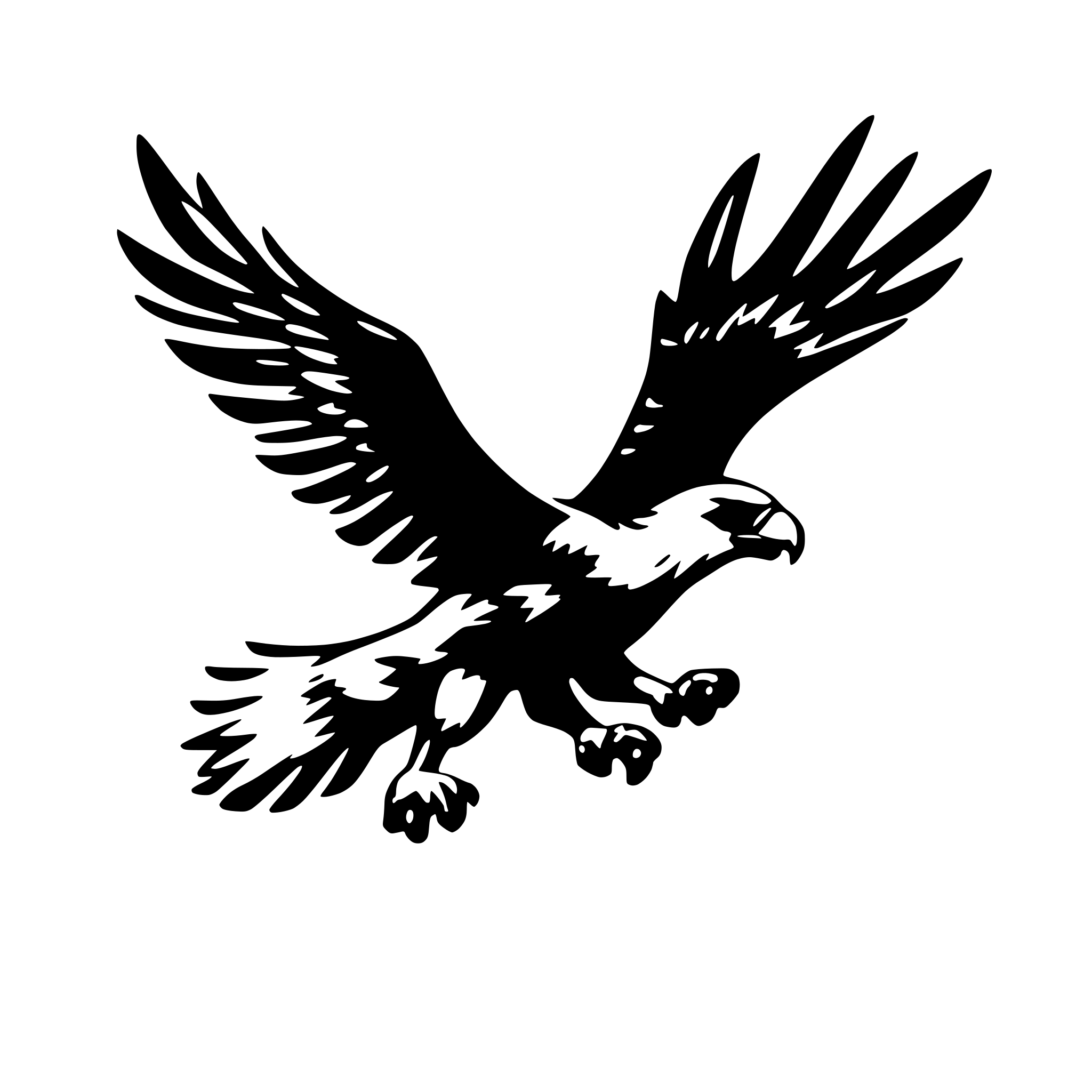 AI-generated SVG of 'flying eagle'