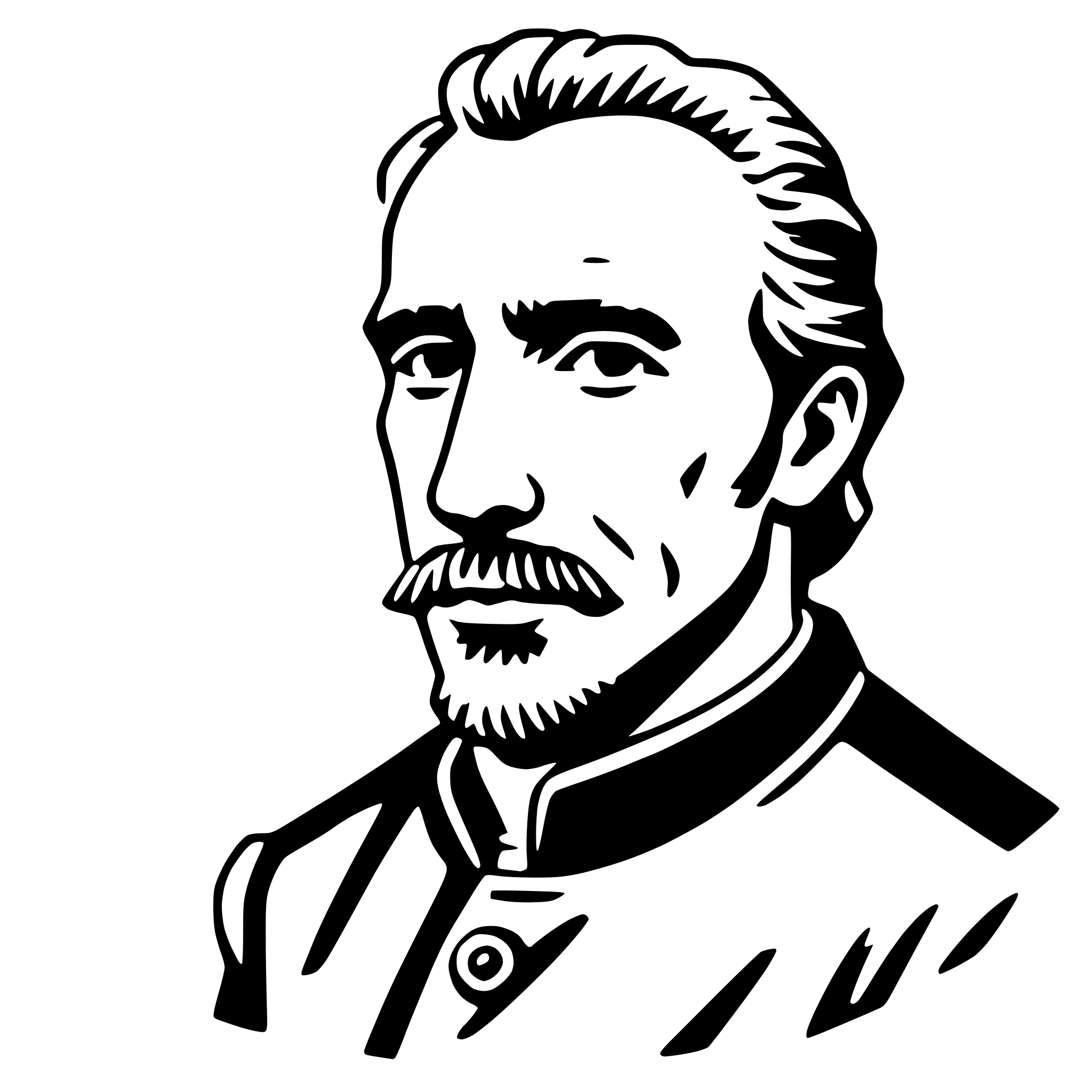 AI-generated SVG of a vincent van gogh