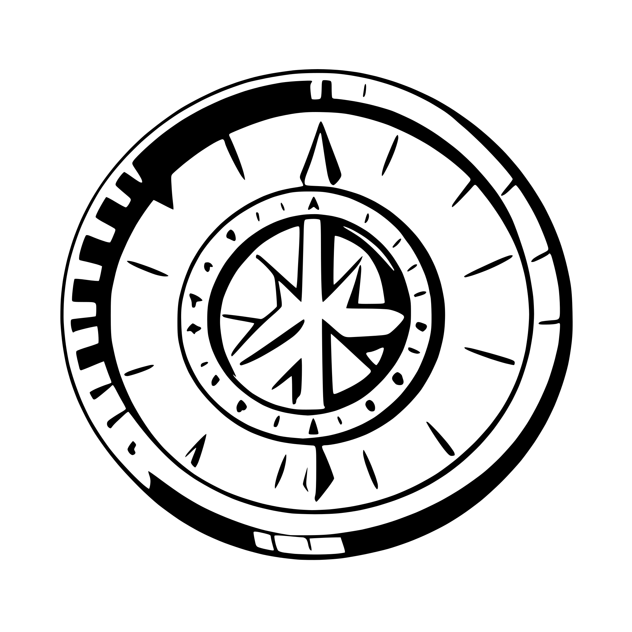 AI-generated SVG of 'magic circle with runes'