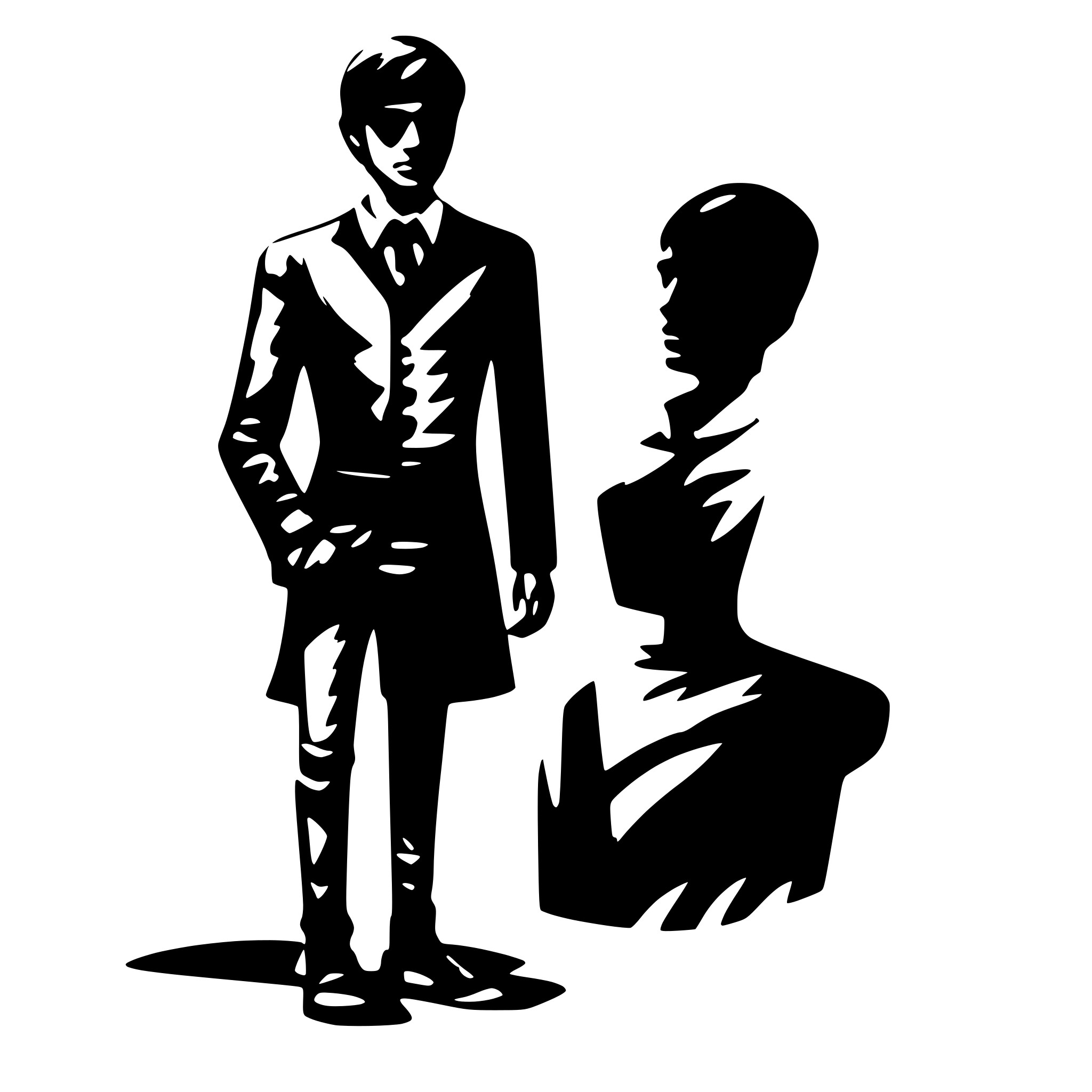 AI-generated SVG of 'a man with shadow'