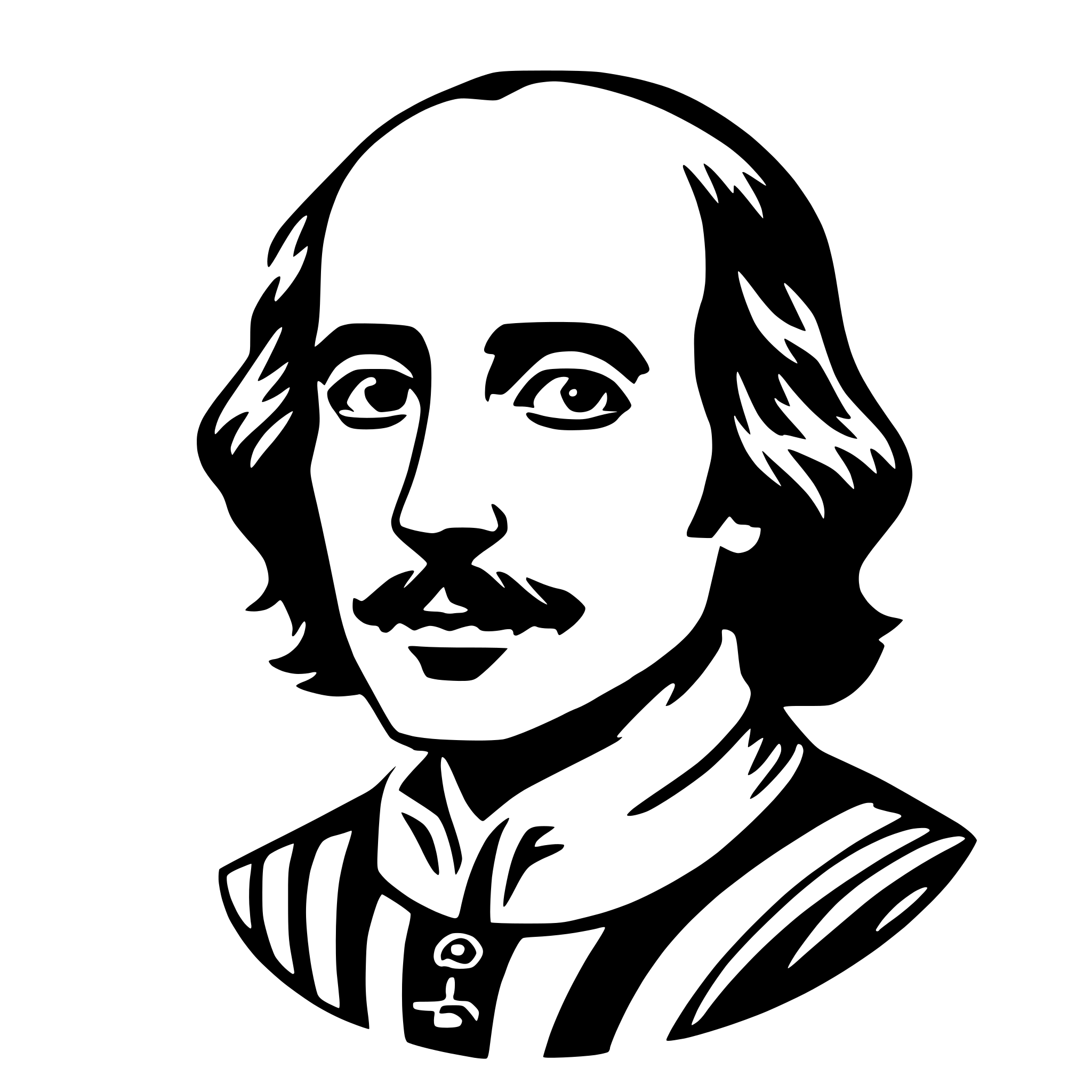 AI-generated SVG of a william shakespeare