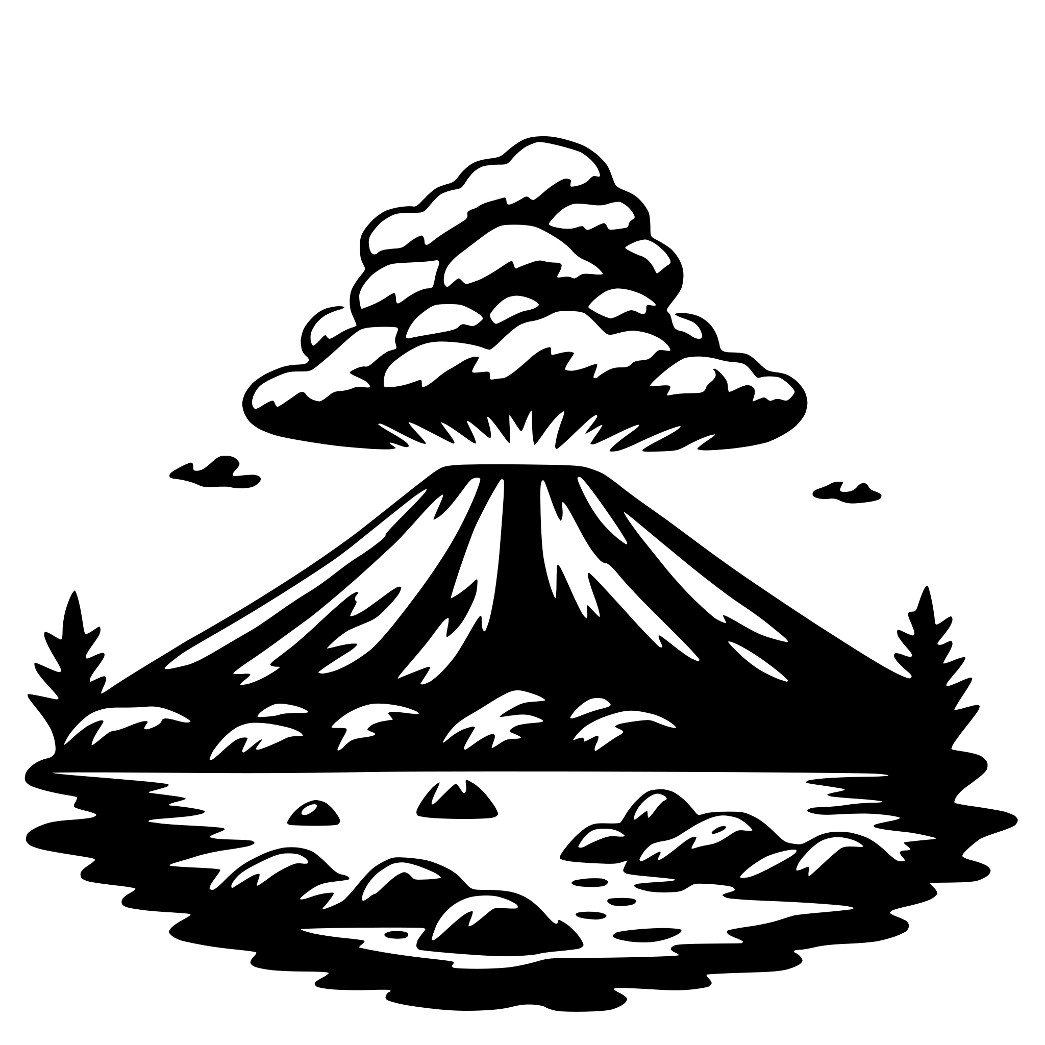 AI-generated SVG of a underwater volcano