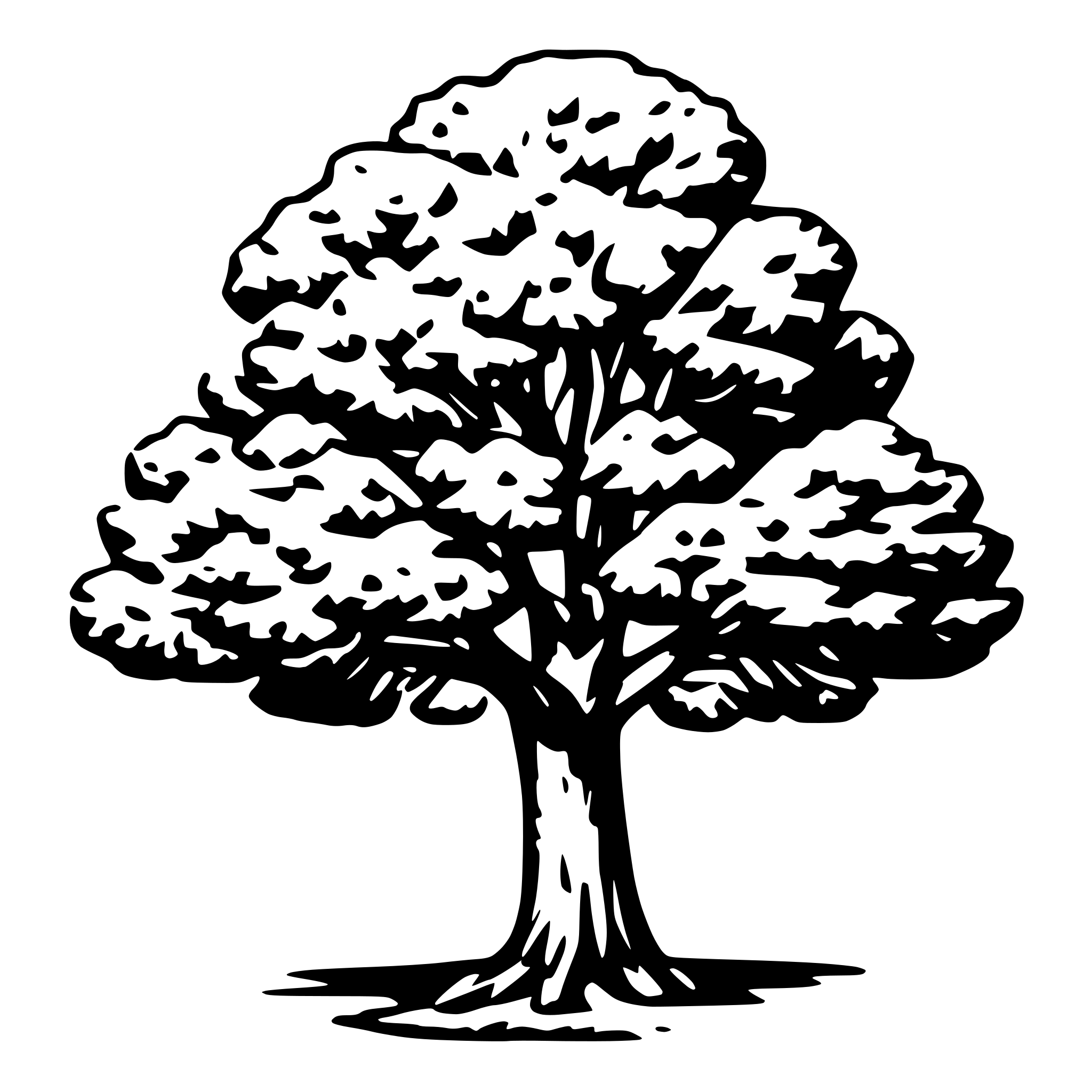 AI-generated SVG of a elm tree