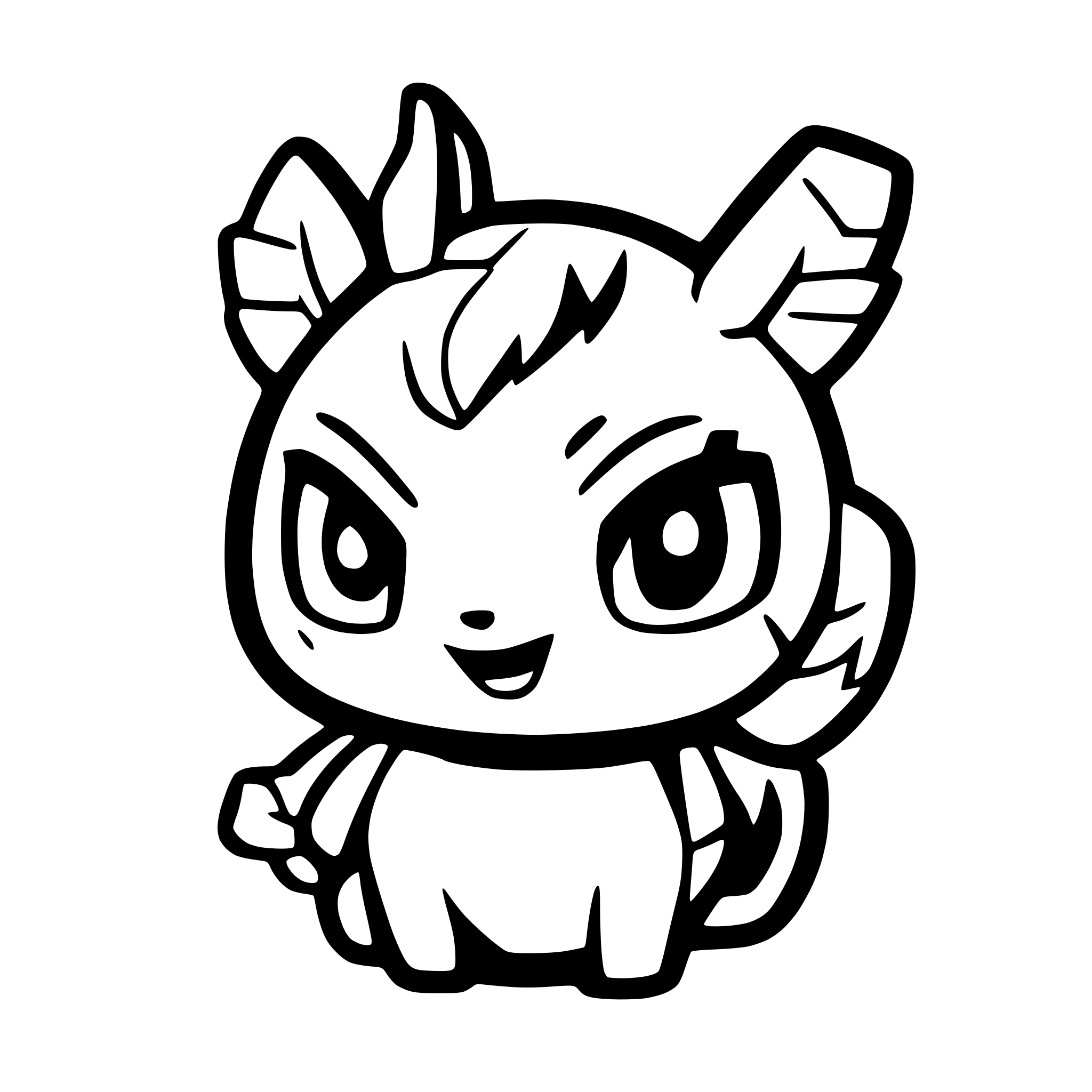 AI-generated SVG of 'Dämon'