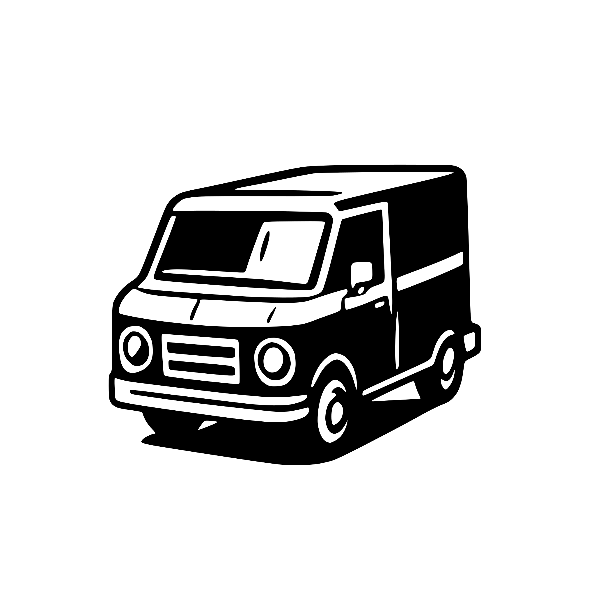 AI-generated SVG of a very simple icon of delivery van