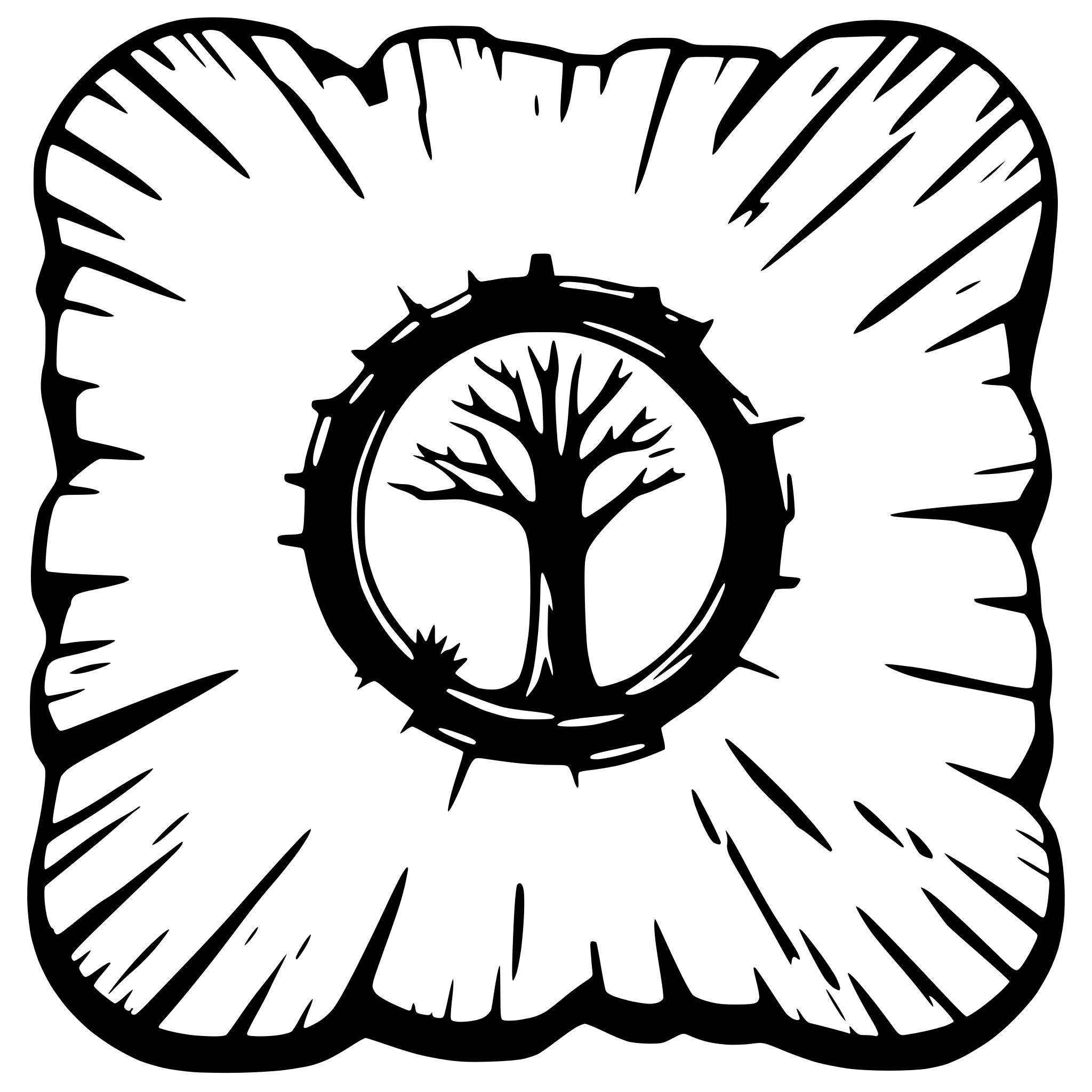 AI-generated SVG of a treestump ring pattern