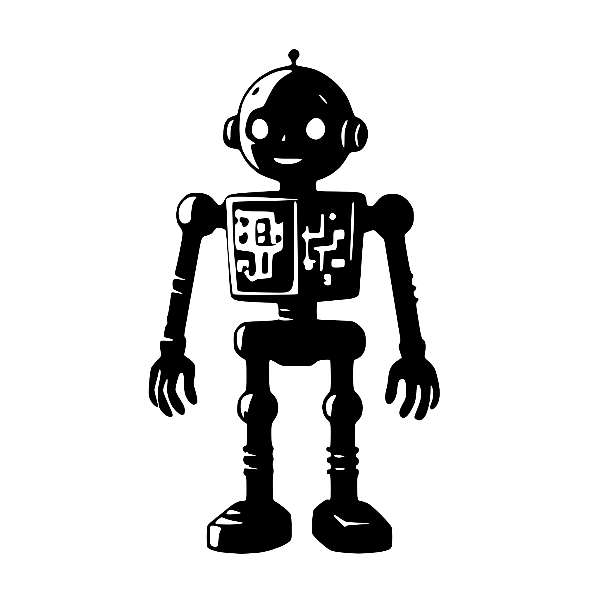 AI-generated SVG of a robot with gears and circuits