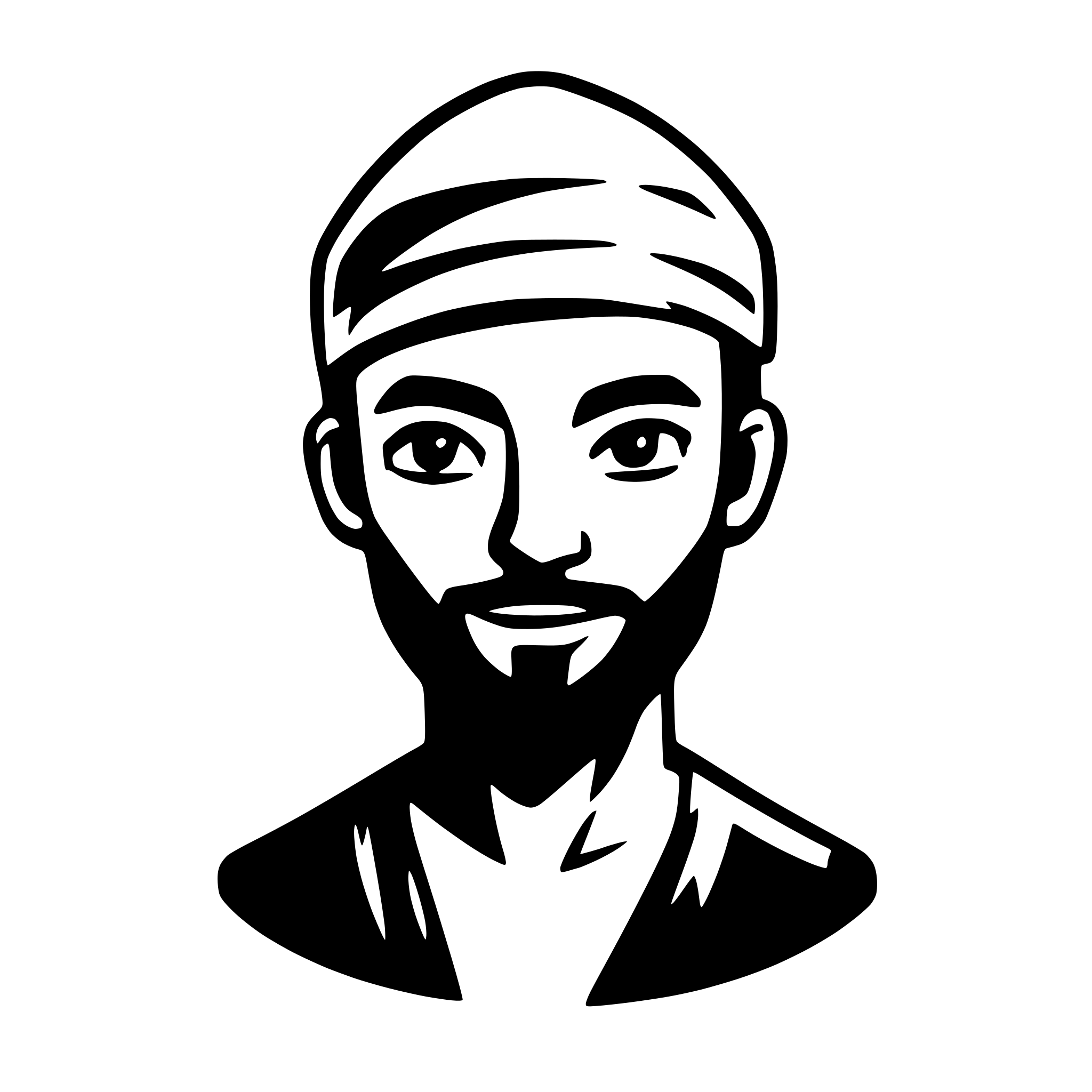 AI-generated SVG of 'bearded shaikh'