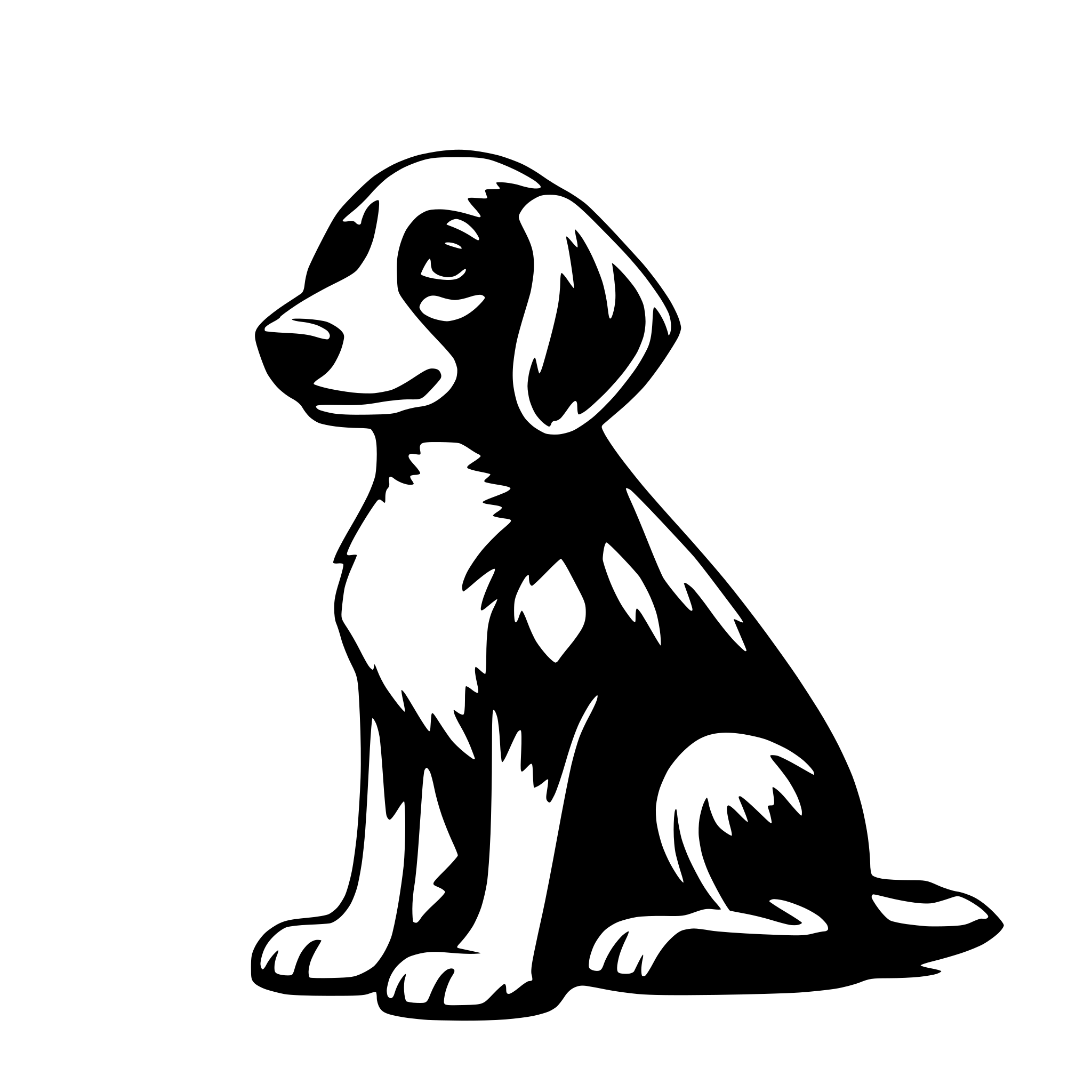 AI-generated SVG of a dog