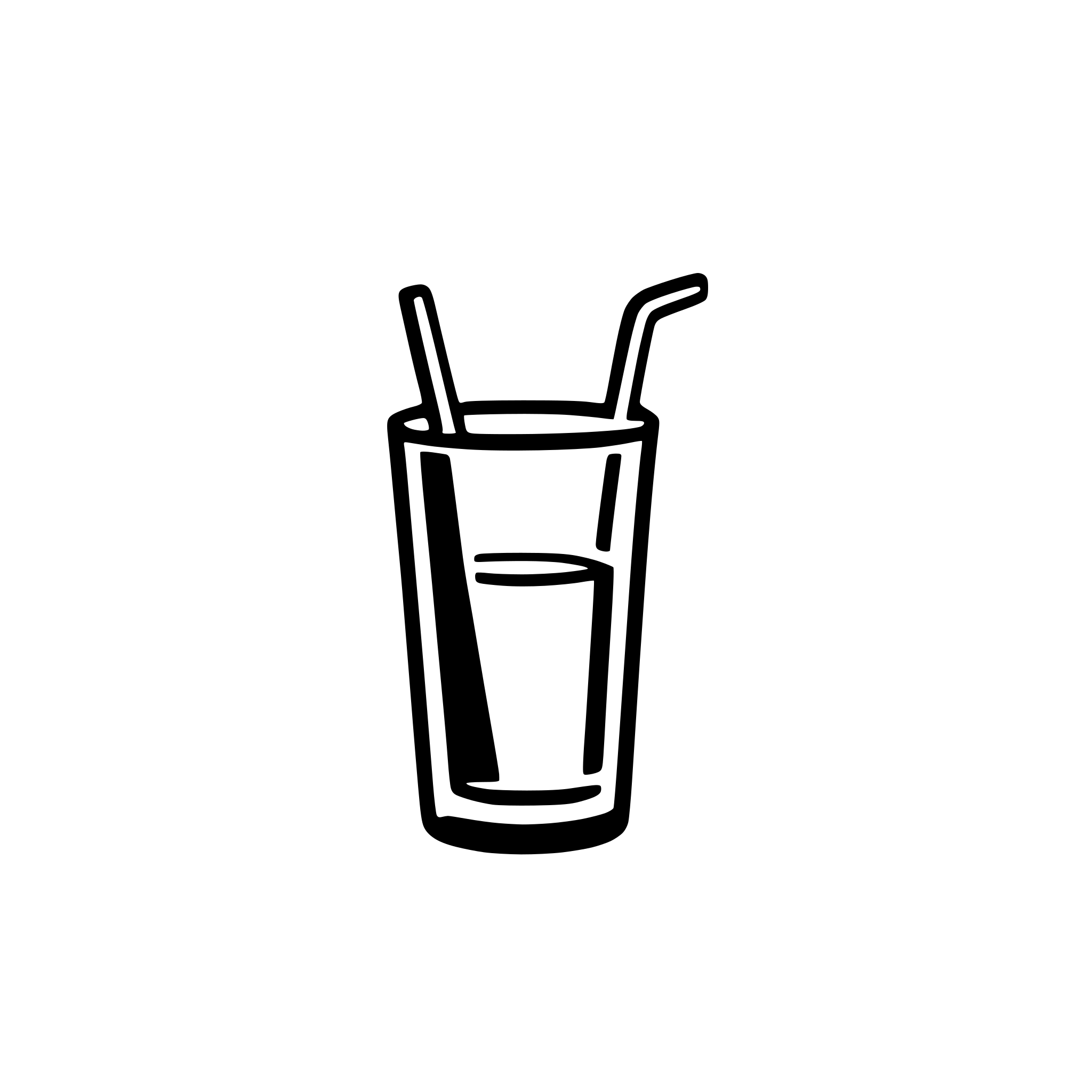 AI-generated SVG of a a glass of water with a straw