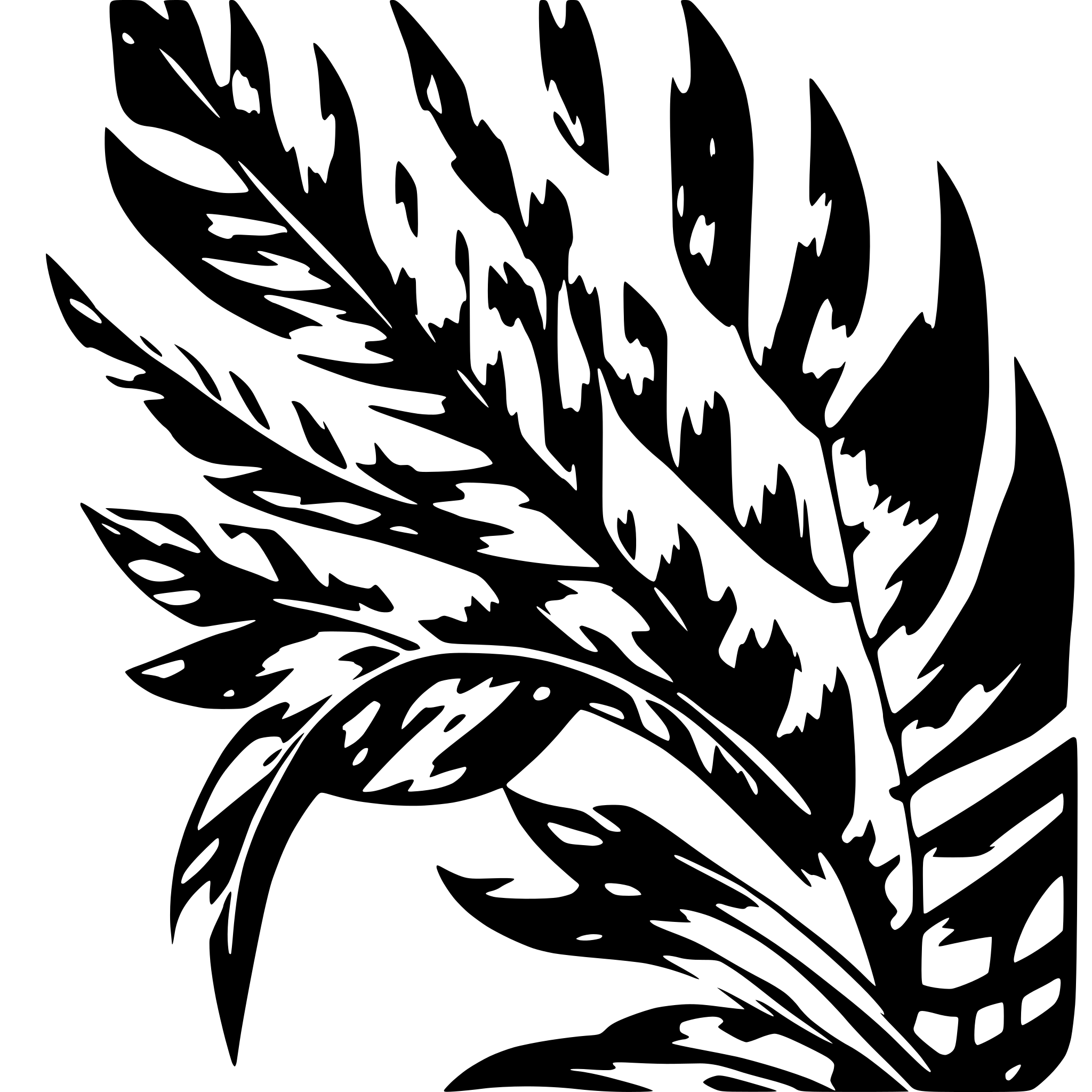 AI-generated SVG of 'palm frond'