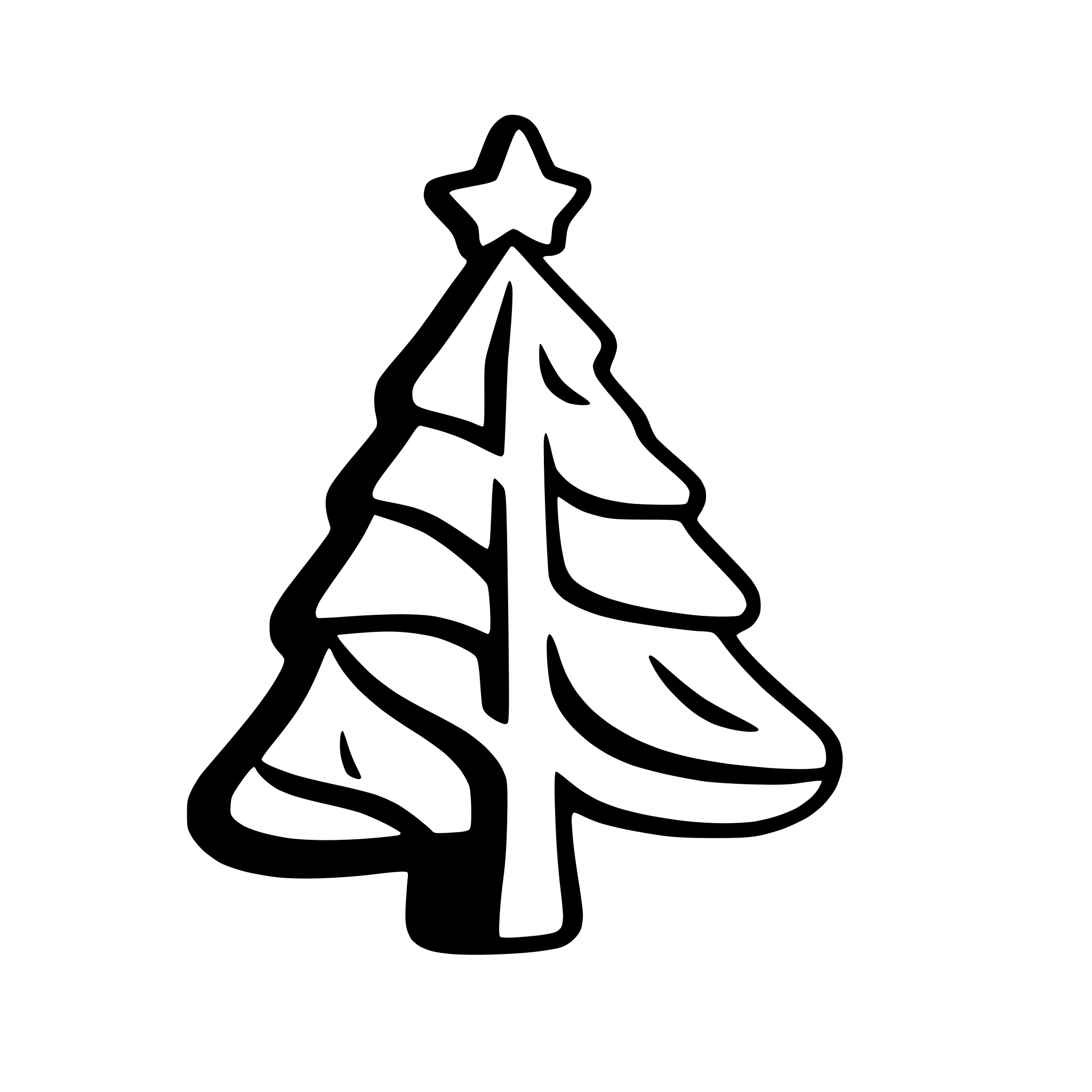 AI-generated SVG of a christmas tree