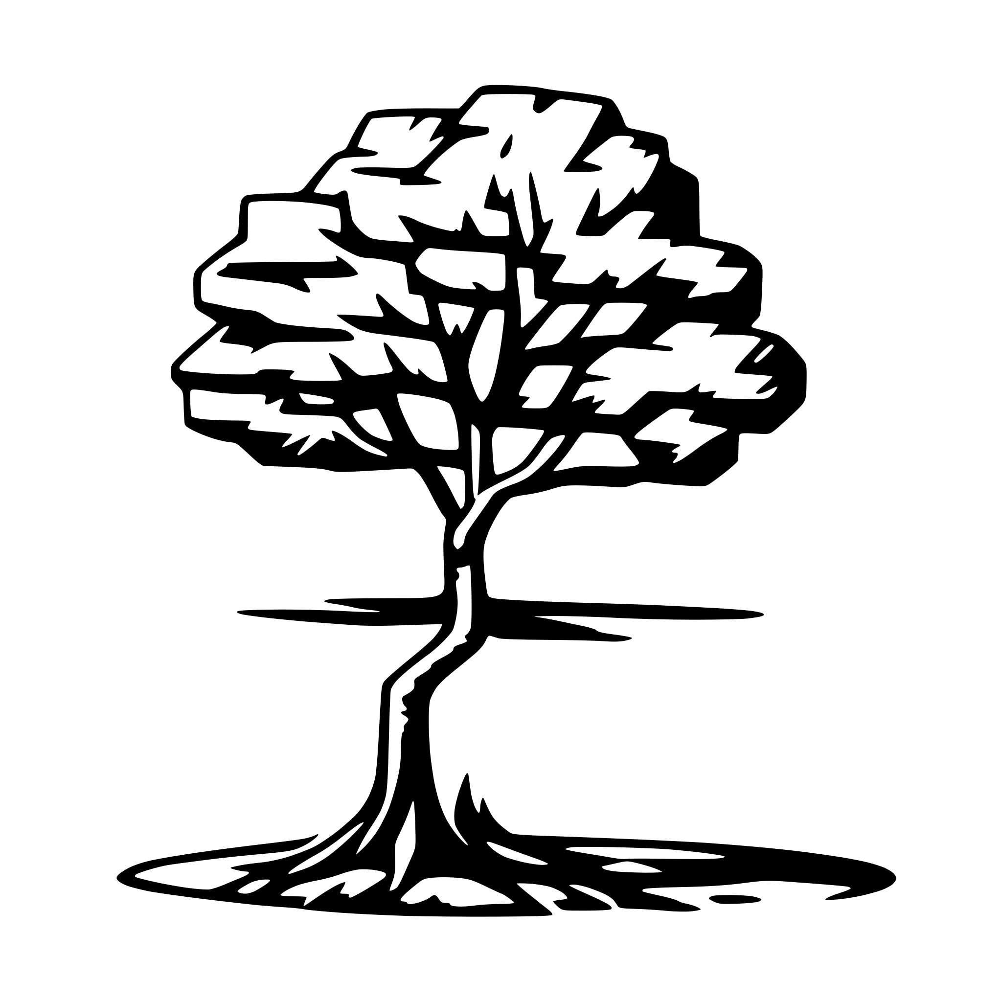 AI-generated SVG of a Lonely tree, minimalistic, single line