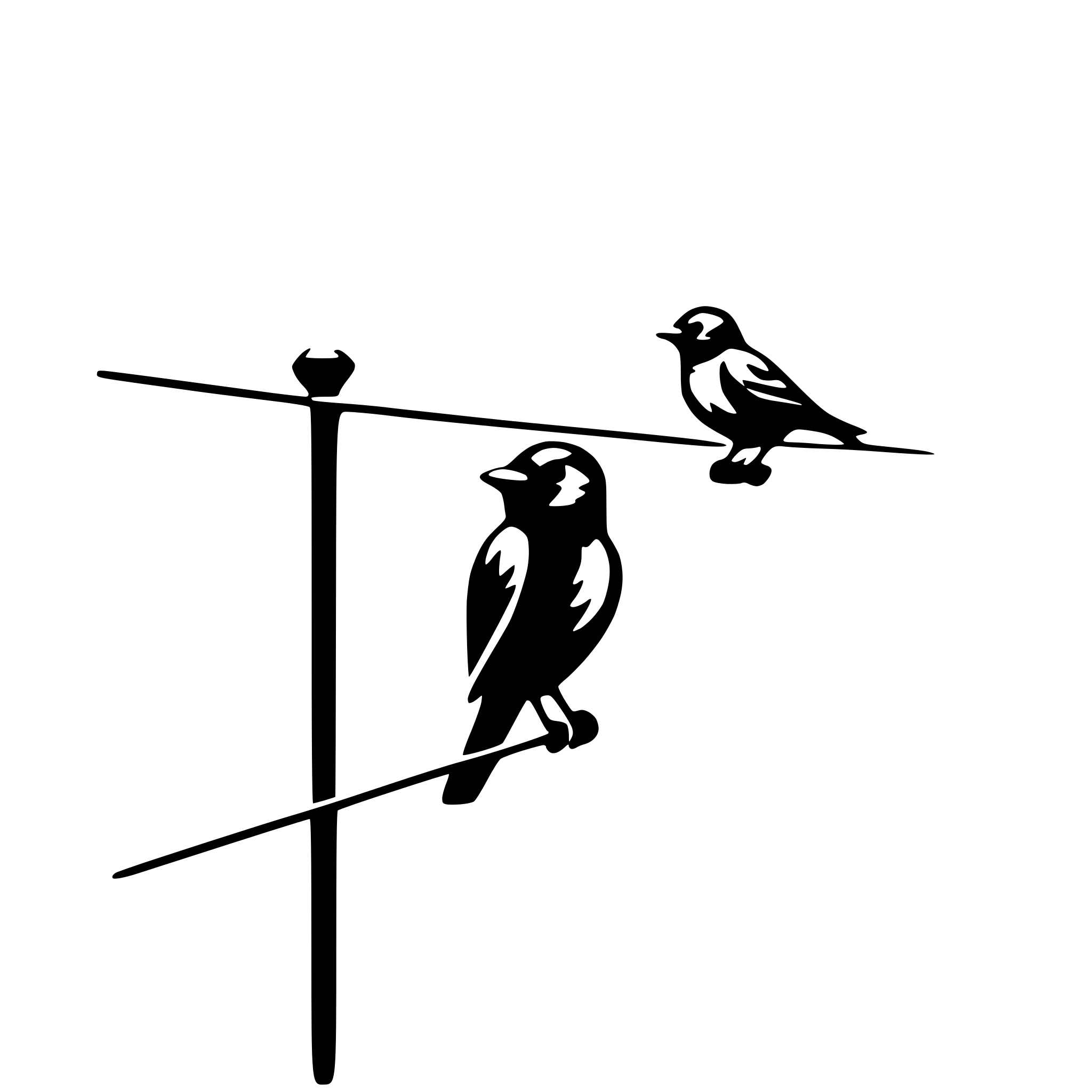 AI-generated SVG of a bird on wire
