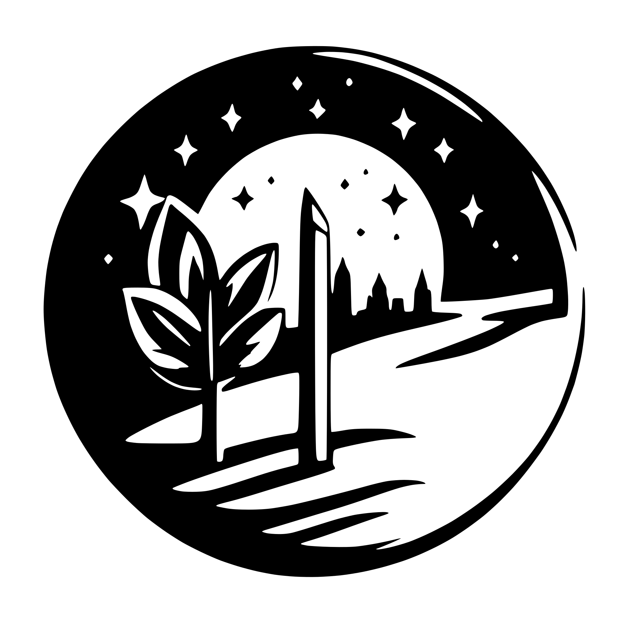 AI-generated SVG of a logo "night"