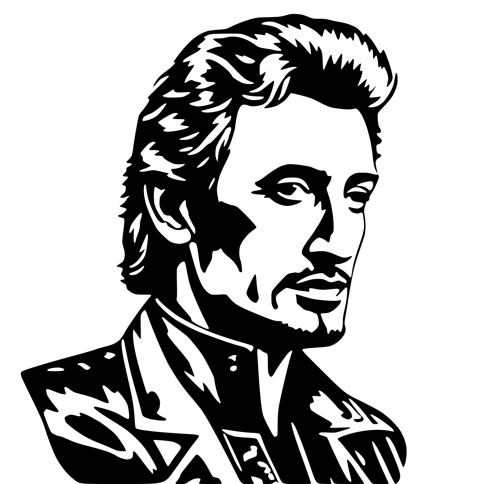 AI-generated SVG of 'johnny hallyday'