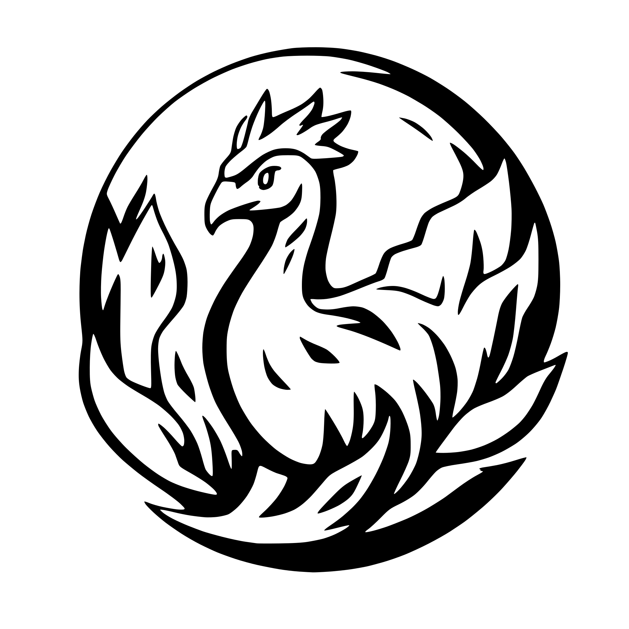 AI-generated SVG of 'A phoenix sitting in flames.'