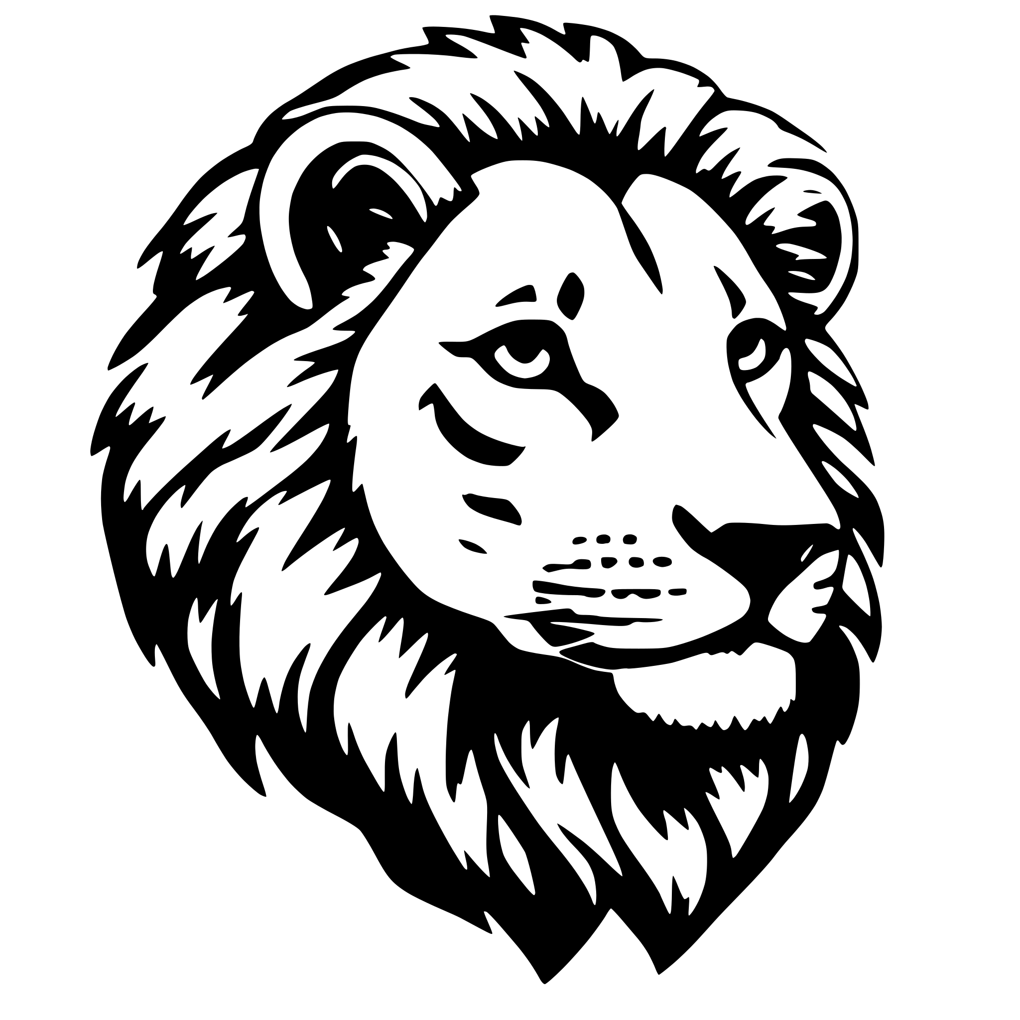AI-generated SVG of a lion