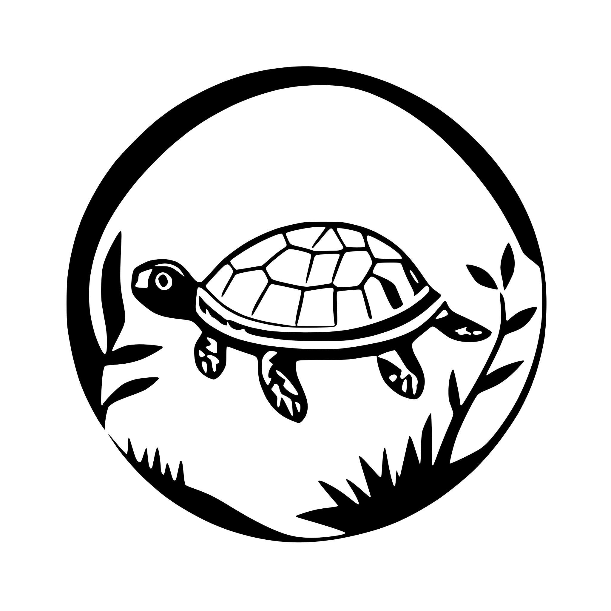 AI-generated SVG of a turtle swimming in a pond