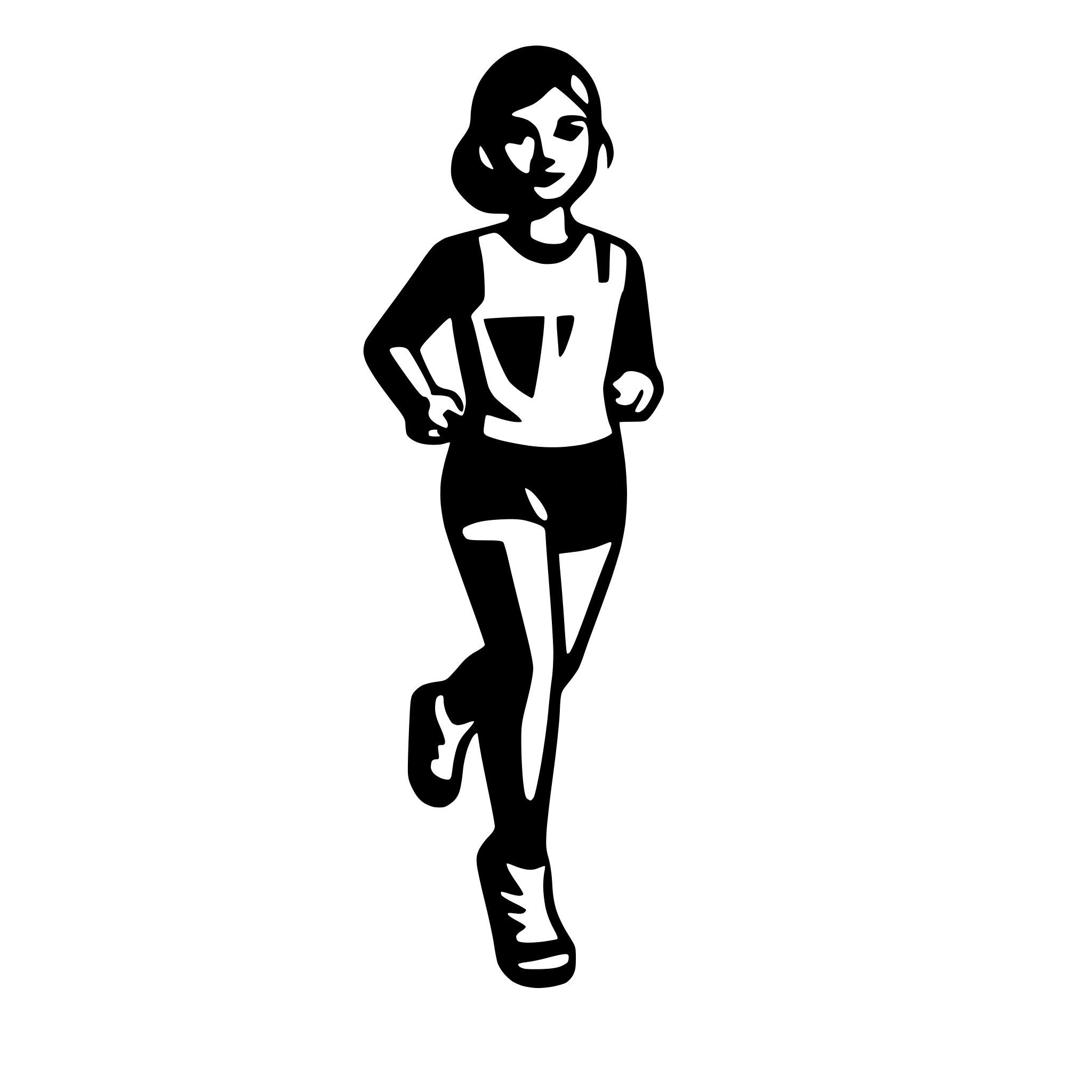 AI-generated SVG of a simple icon of a fast runner