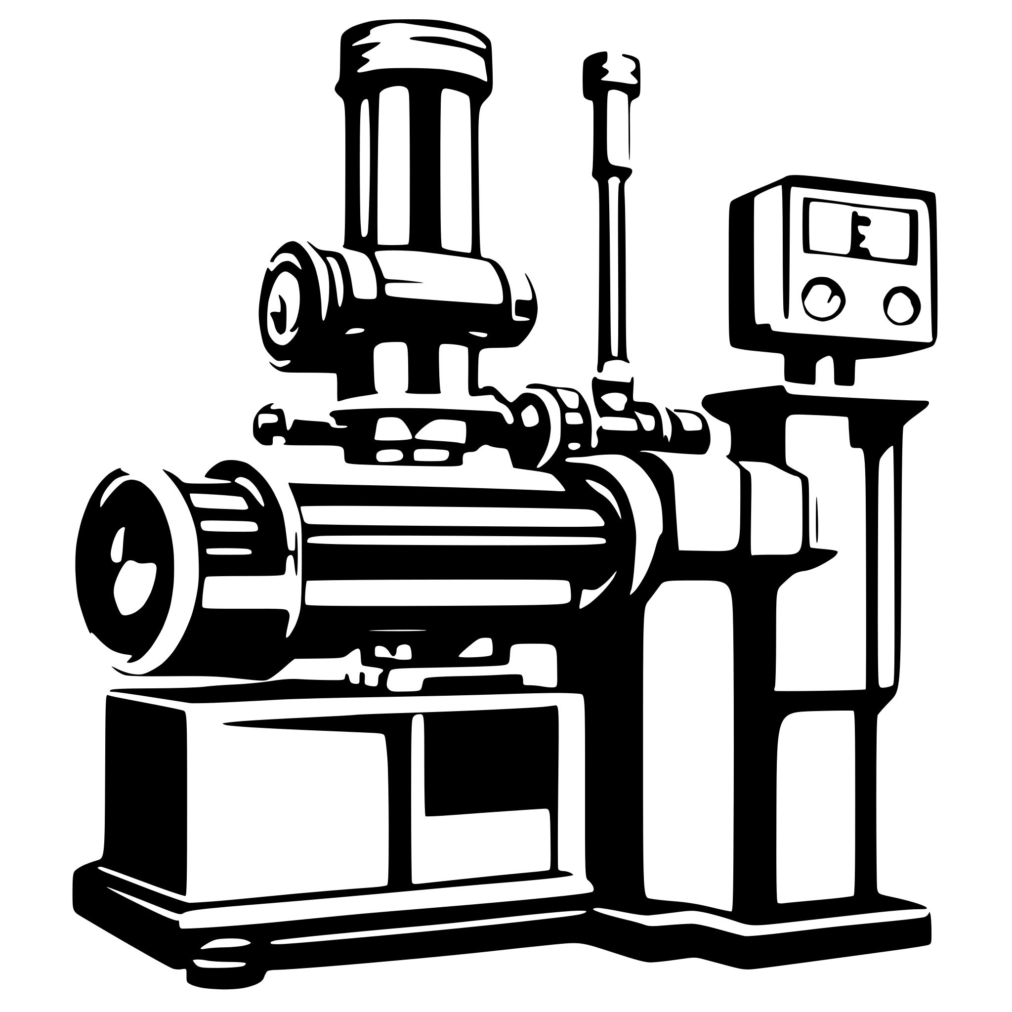 AI-generated SVG of a diagram of injection molding machine