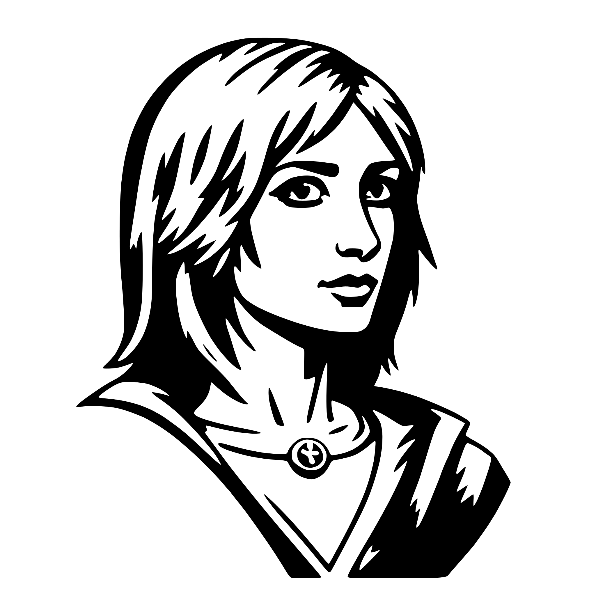 AI-generated SVG of a morrigan