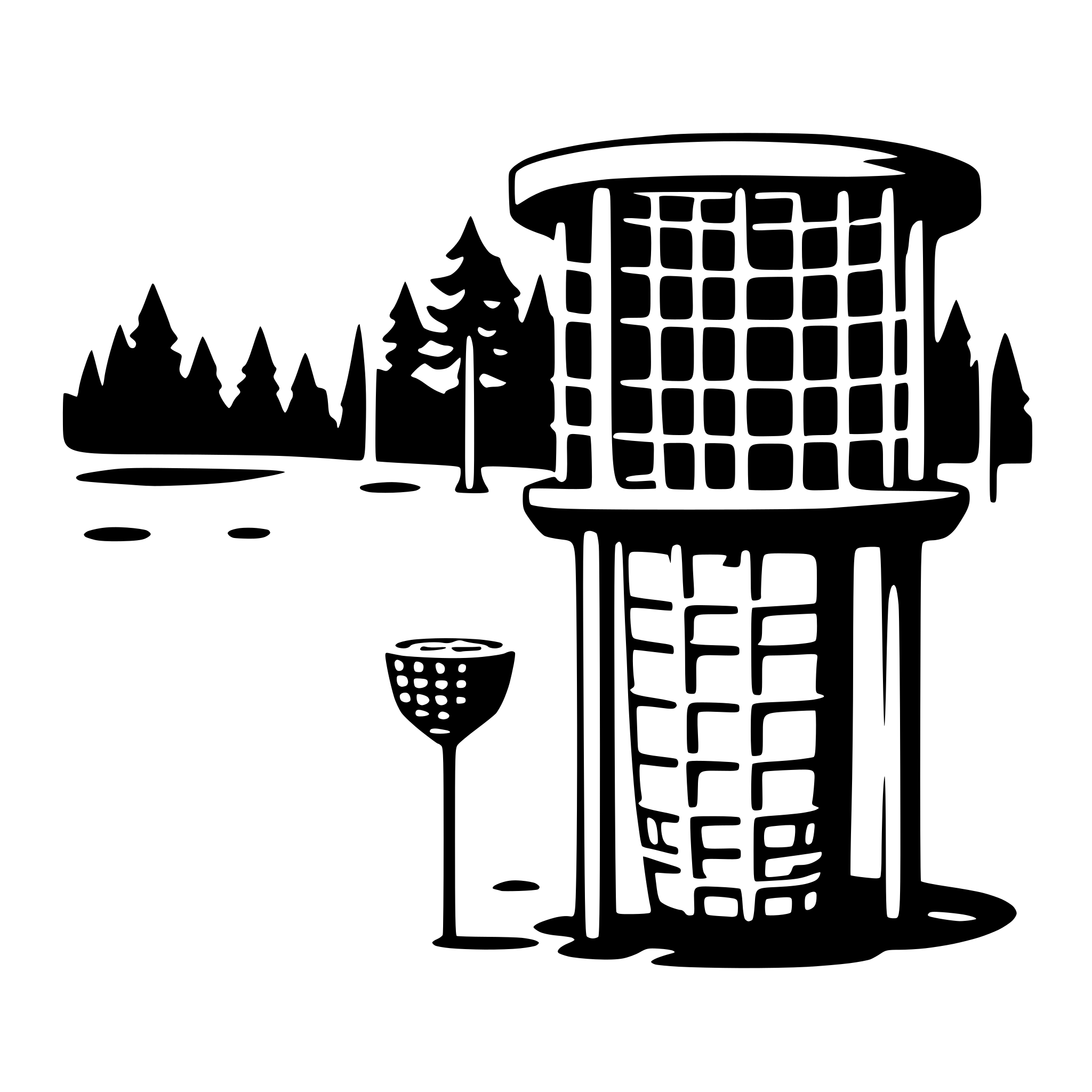 AI-generated SVG of a Disc golf basket