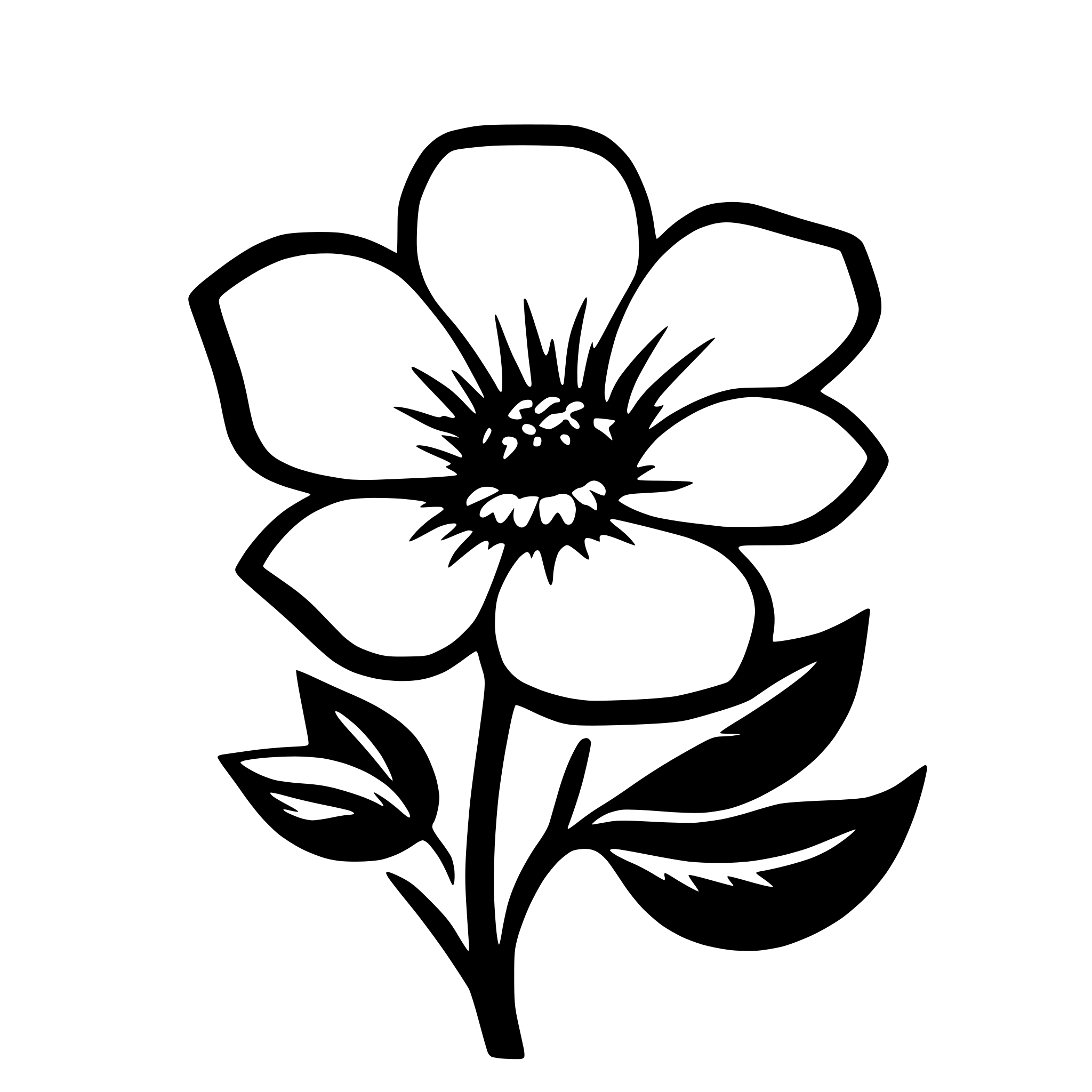 AI-generated SVG of 'hyper minimalistic flower'