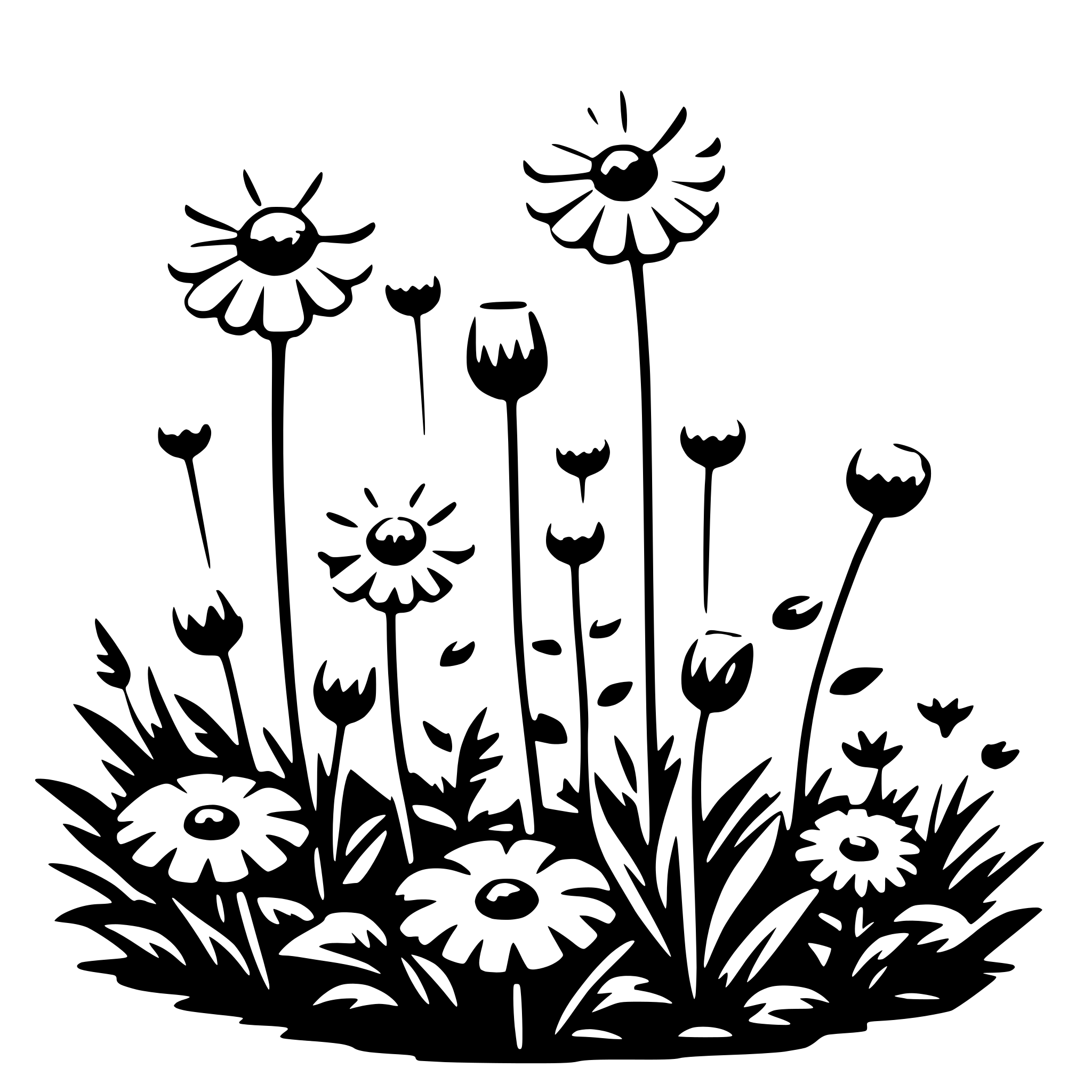 AI-generated SVG of a flower meadow