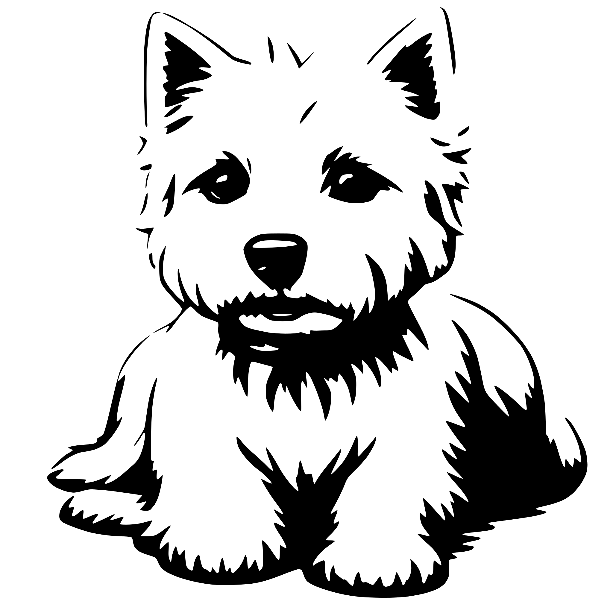 AI-generated SVG of 'westie dog'