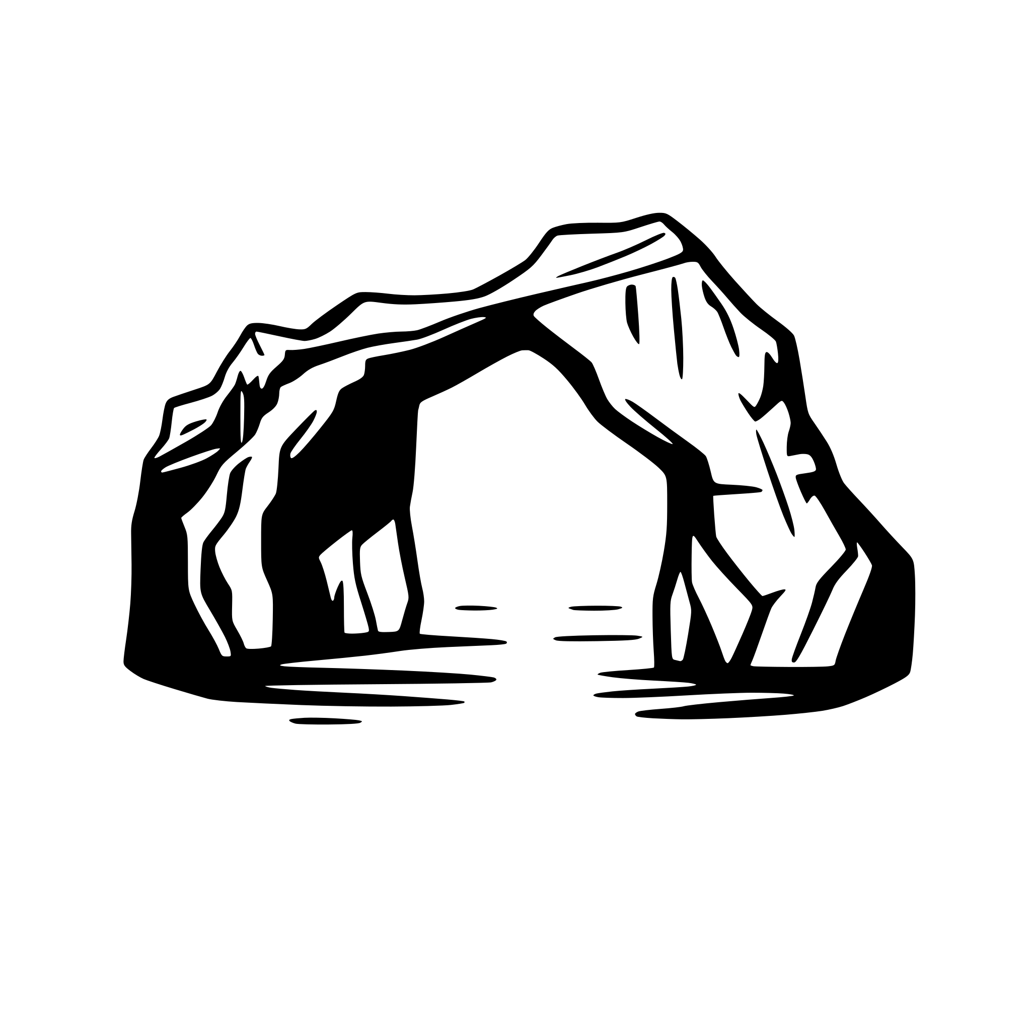 AI-generated SVG of 'Create a minimalist vector of a natural rock bridge. The image should focus only on the rock formation shaped like a bridge, using only a few simple, clean lines'