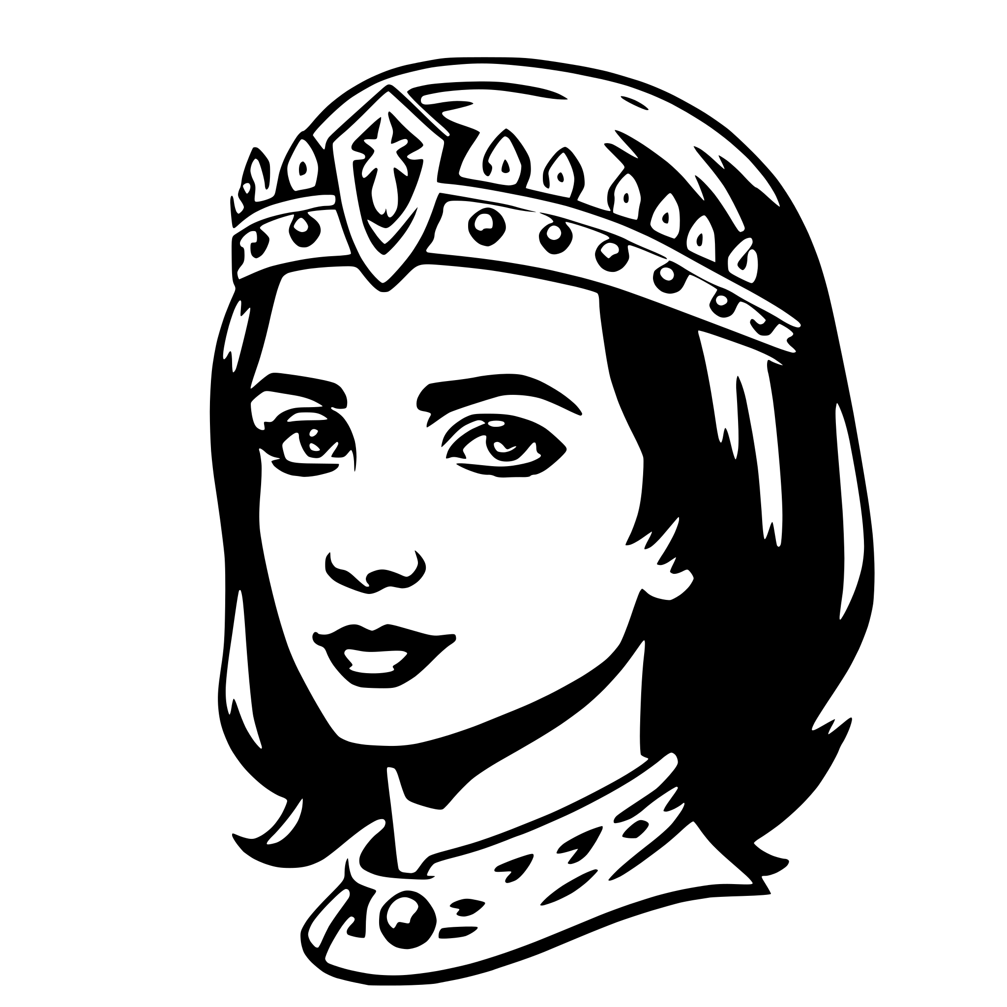 AI-generated SVG of 'diadem'